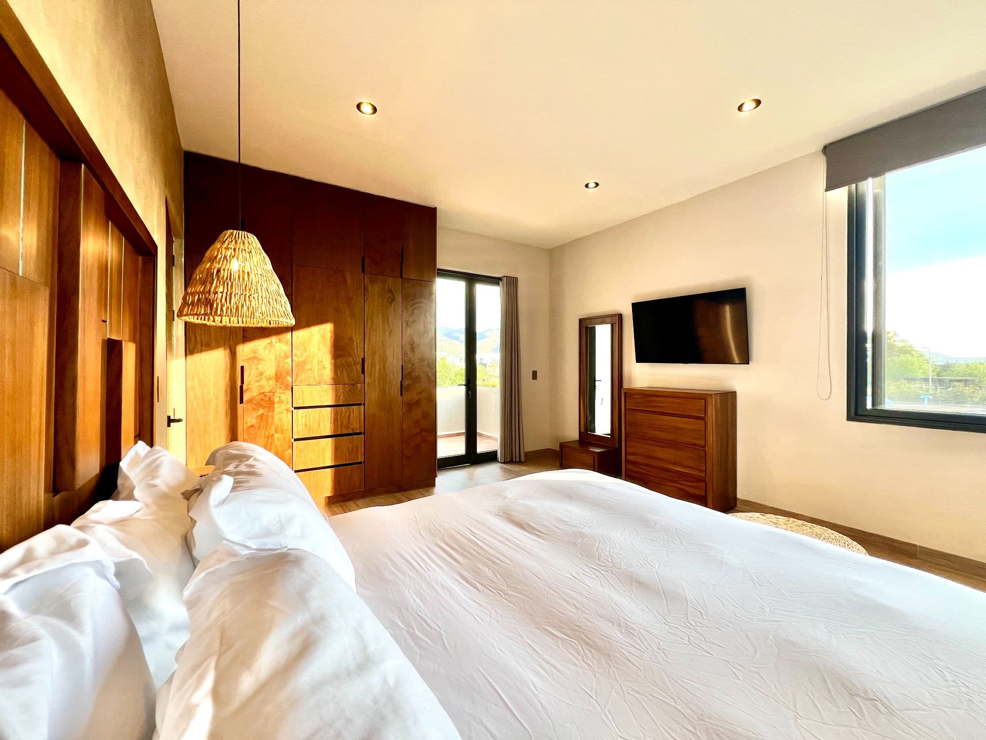 Casa Mi Cielo (Fractional) — San Virgilio, San Miguel de Allende — photo 18 — serene master suite, warm wood elegance