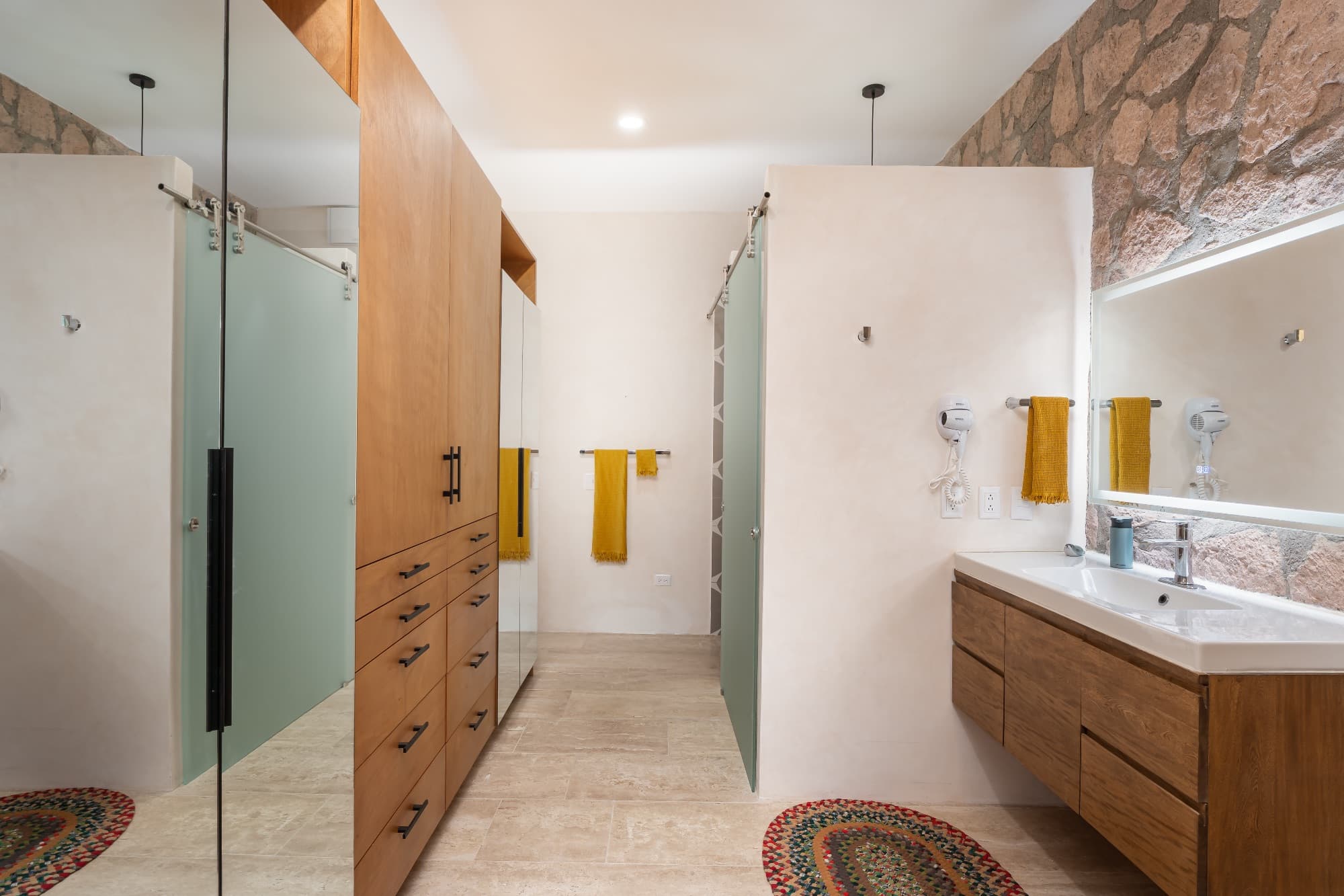 Santuario Tierra Viva — Sosnabar, San Miguel de Allende — photo 32 — spa-like primary bath with artisanal finishes