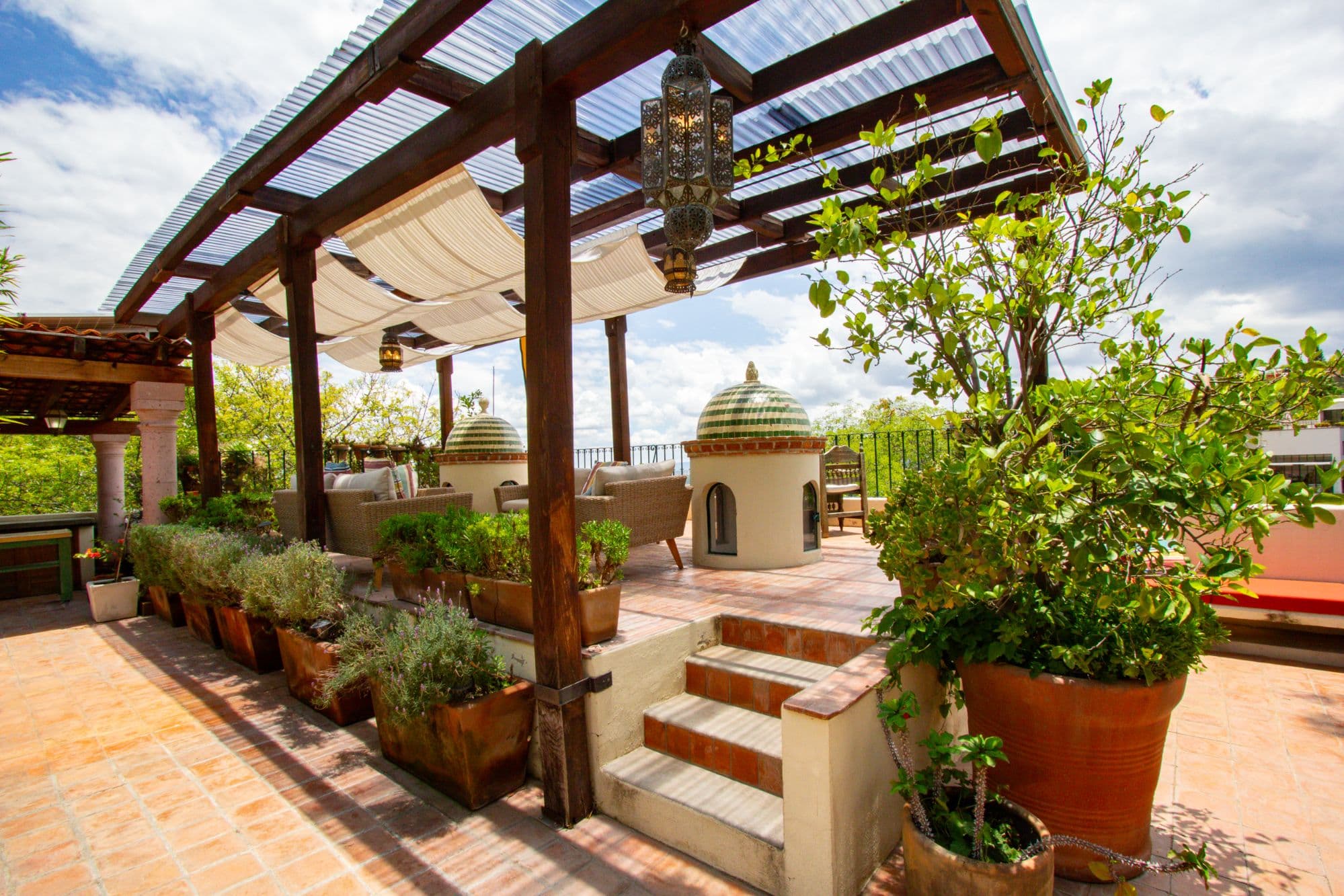 Condo Sto. Domingo — Centro, San Miguel de Allende — photo 20 — enchanting rooftop terrace with moroccan charm