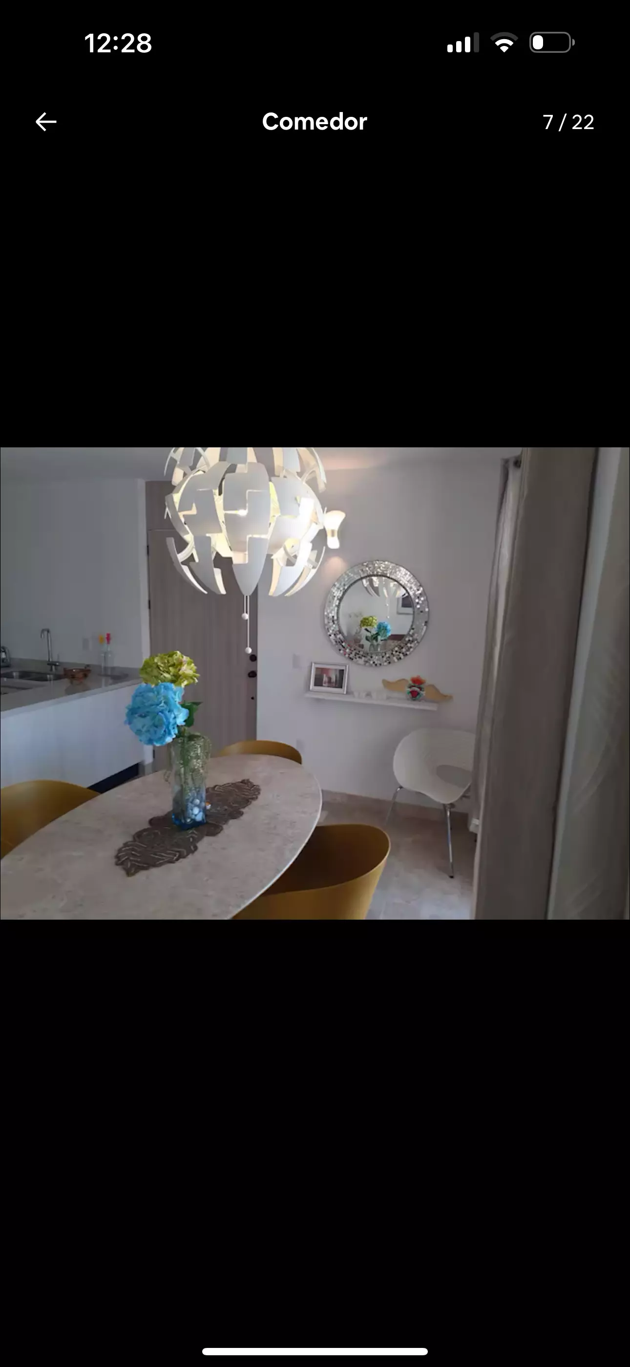 Luminaria Aprtment — El Paraiso, San Miguel de Allende — photo 11 — elegant dining with sculptural lighting