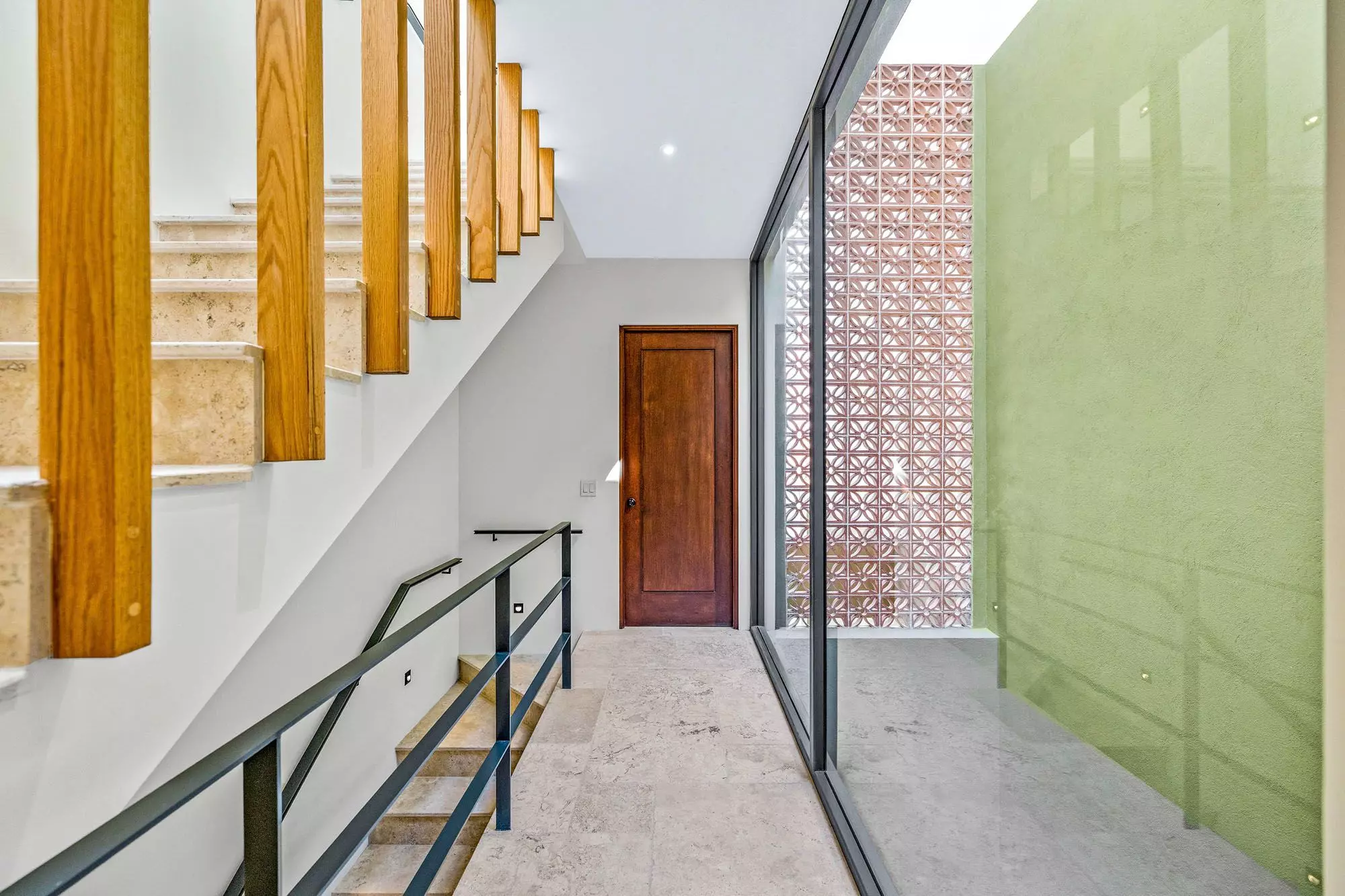 Casa Grillo — Guadiana, San Miguel de Allende — photo 13 — contemporary stairwell with artisanal wood details