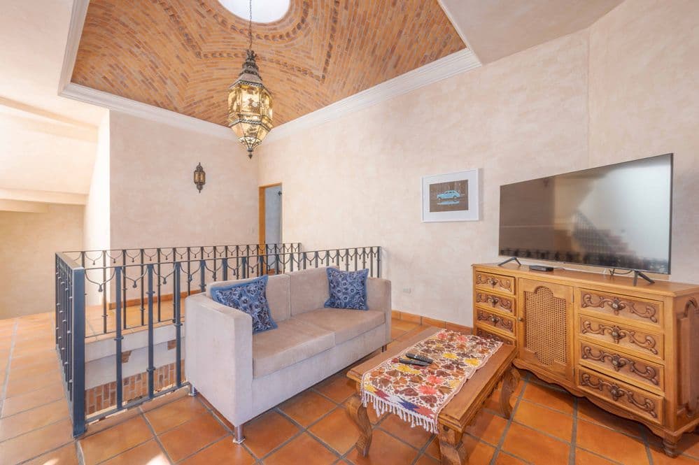 Casa Tranquila — San Antonio, San Miguel de Allende — photo 15 — elegant mezzanine with moroccan charm