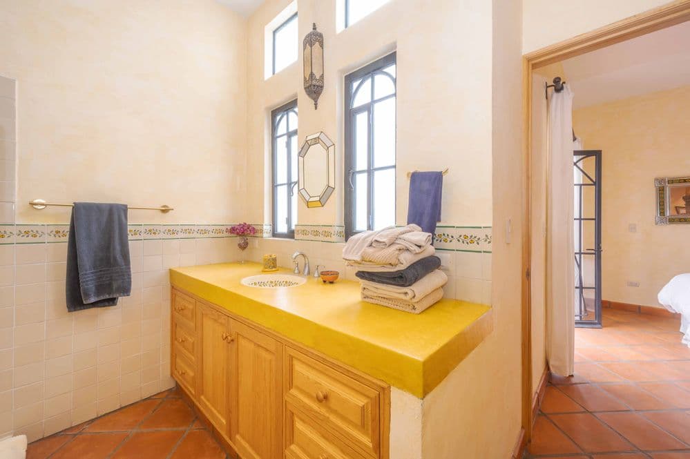 Casa Tranquila — San Antonio, San Miguel de Allende — photo 13 — sun-drenched bathroom, authentic mexican tile