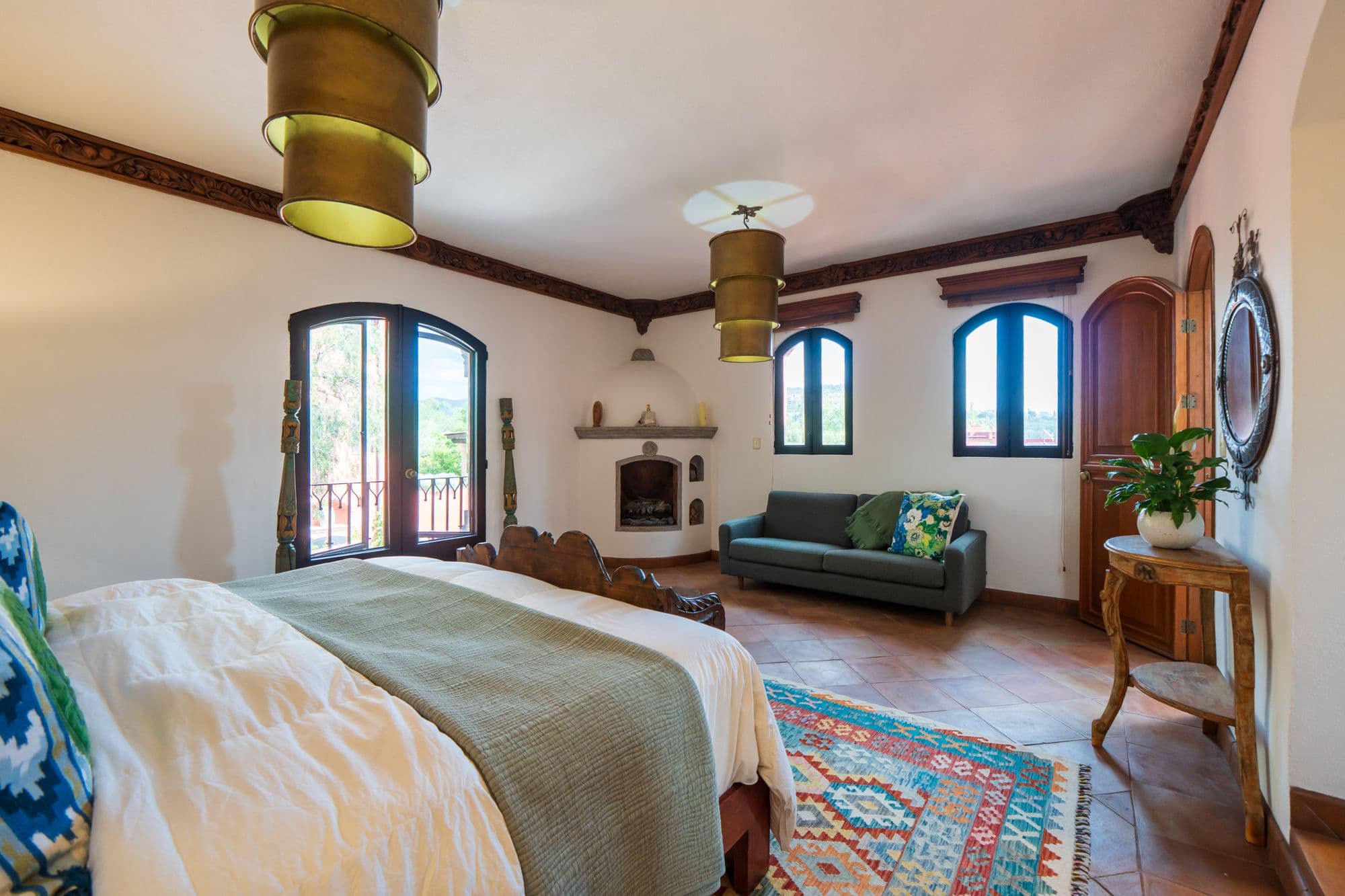 Casa Paraiso — Centro, San Miguel de Allende — photo 18 — luminous master suite, colonial charm elegantly appointed