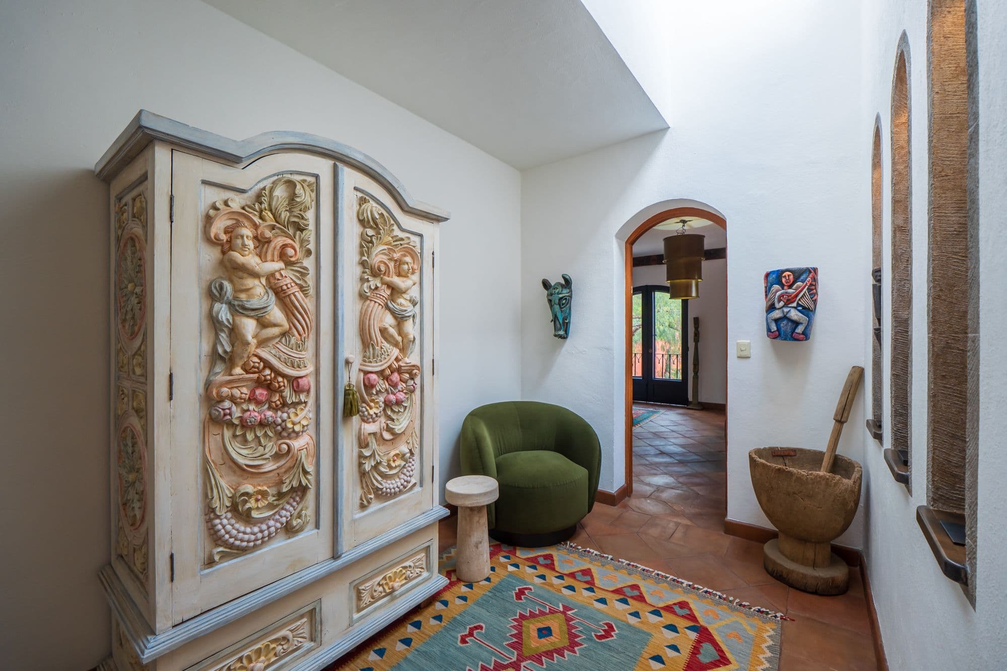 Casa Paraiso — Centro, San Miguel de Allende — photo 16 — artfully curated colonial hallway elegance