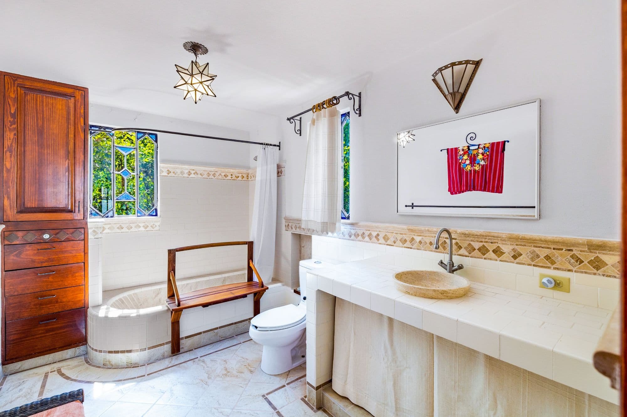 Casa Grande — Guadiana, San Miguel de Allende — photo 11 — elegant spa-inspired master bath sanctuary