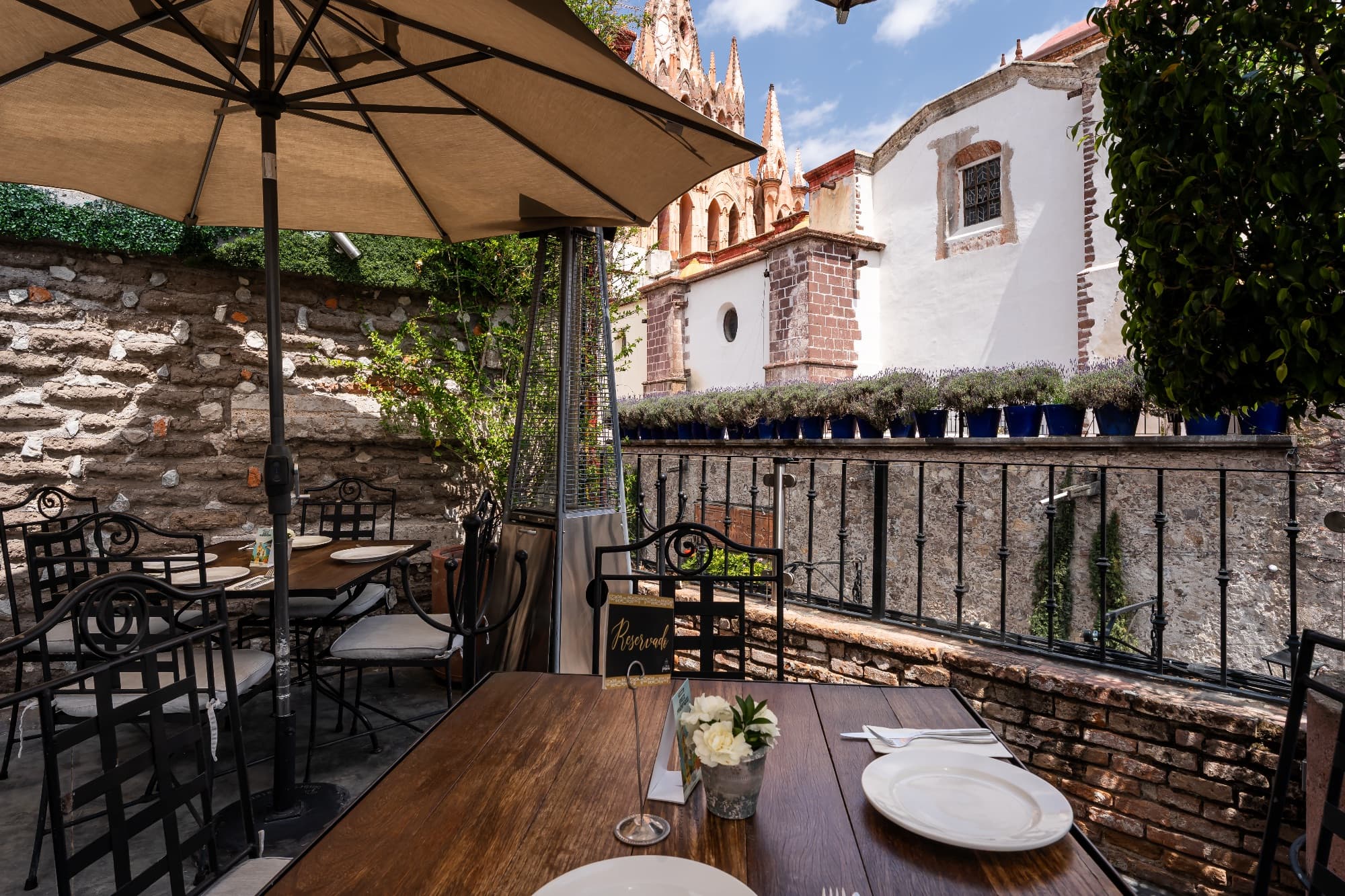 La Posadita — Centro, San Miguel de Allende — photo 6 — elegant colonial dining with charming church views