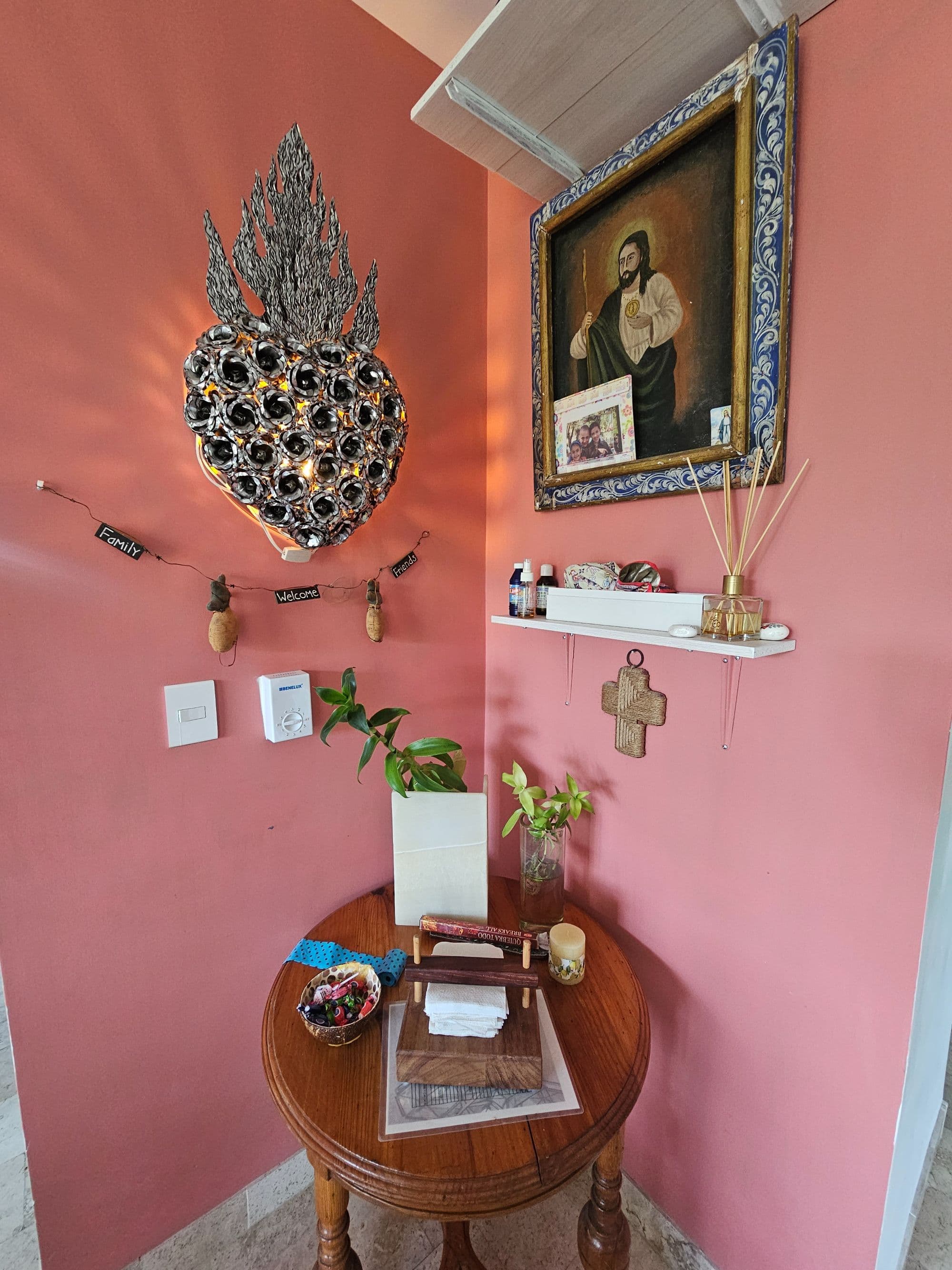 Condo Colores en Luminaria — La Luminaria, San Miguel de Allende — photo 8 — vibrant sacred corner, warm devotional space