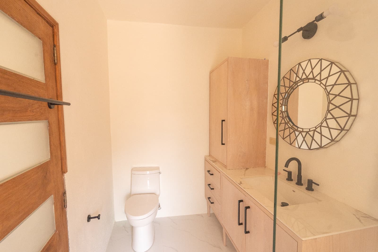 Condo del Sol — Guadalupe, San Miguel de Allende — photo 14 — contemporary spa-inspired master bath sanctuary
