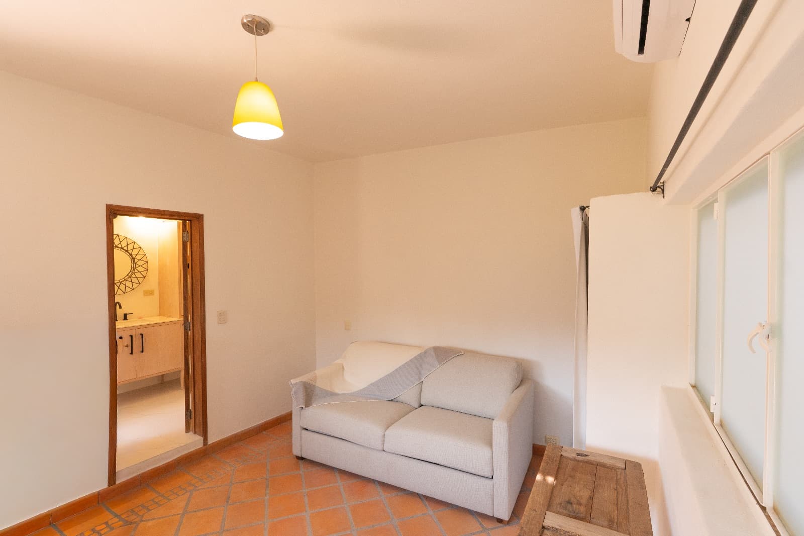 Condo del Sol — Guadalupe, San Miguel de Allende — photo 12 — serene guest suite, warm ambient lighting