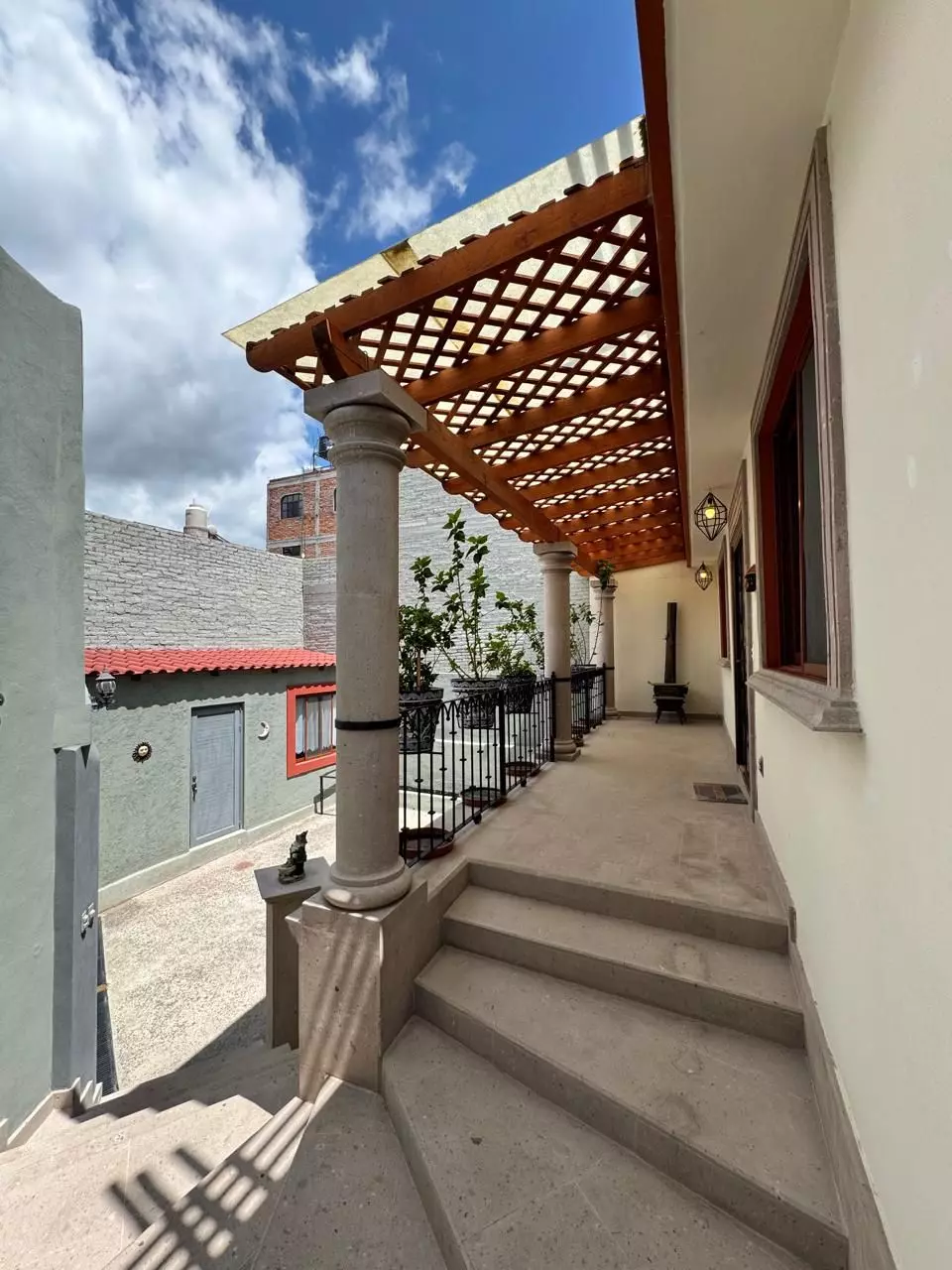 CASA LINDAVISTA — Lindavista, San Miguel de Allende — photo 15 — elegant covered terrace, authentic colonial charm