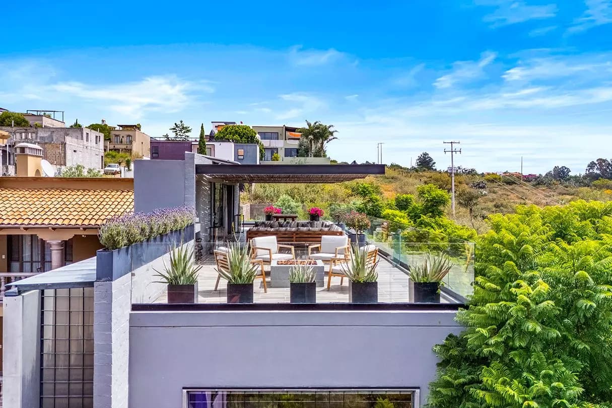 Casa Dos Gatos — Rinconada de Los Balcones, San Miguel de Allende — photo 19 — contemporary rooftop oasis with panoramic views