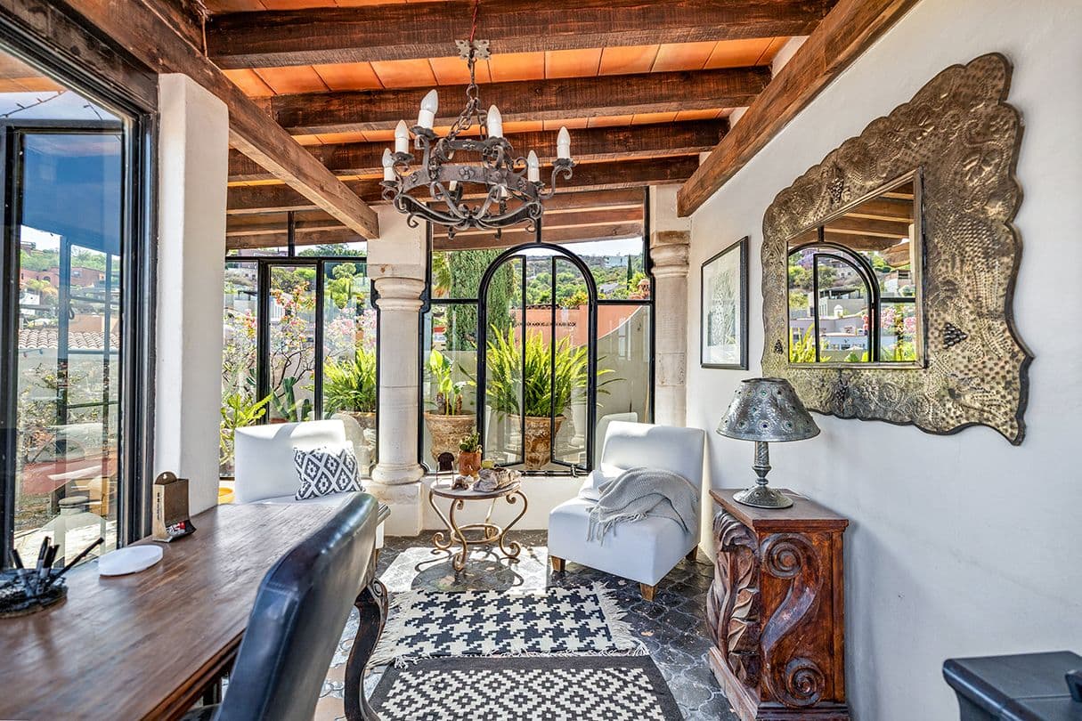 Casa Buho — Guadiana, San Miguel de Allende — photo 22 — rustic beams, colonial elegance, panoramic vistas