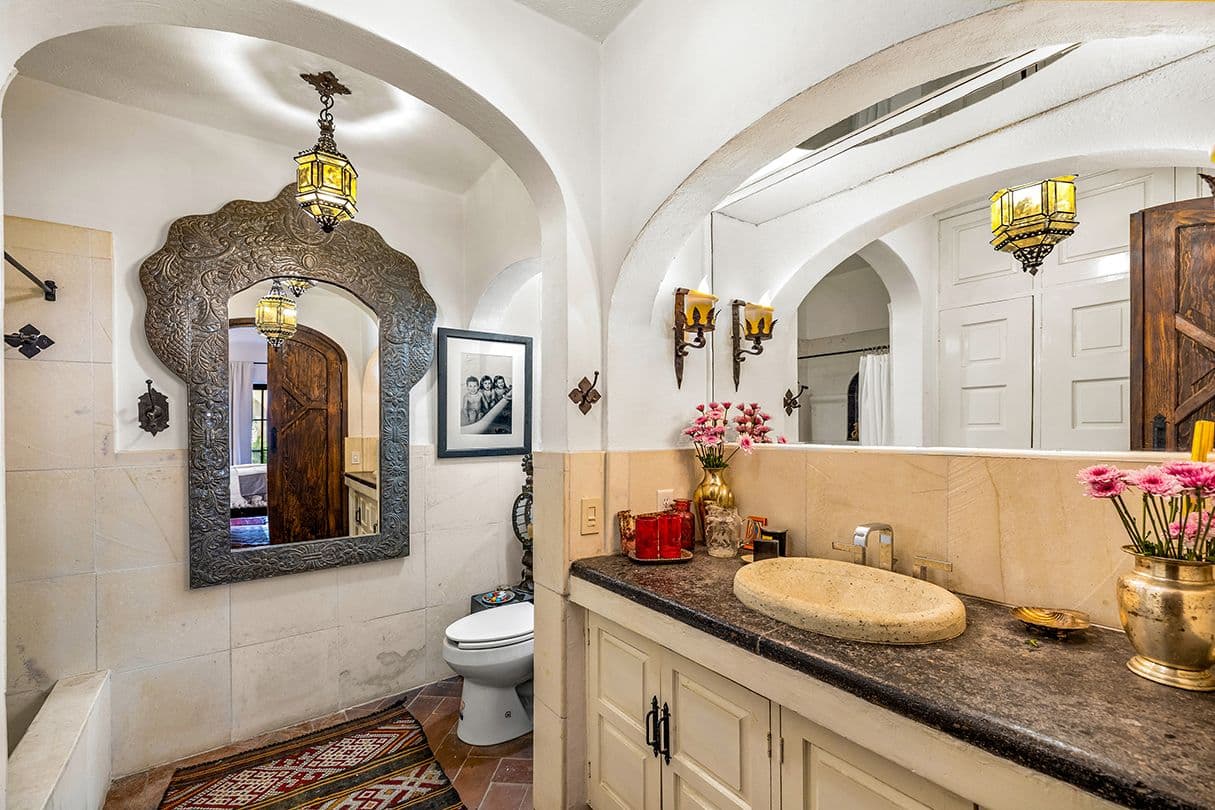 Casa Buho — Guadiana, San Miguel de Allende — photo 12 — ornate colonial bathroom with authentic charm
