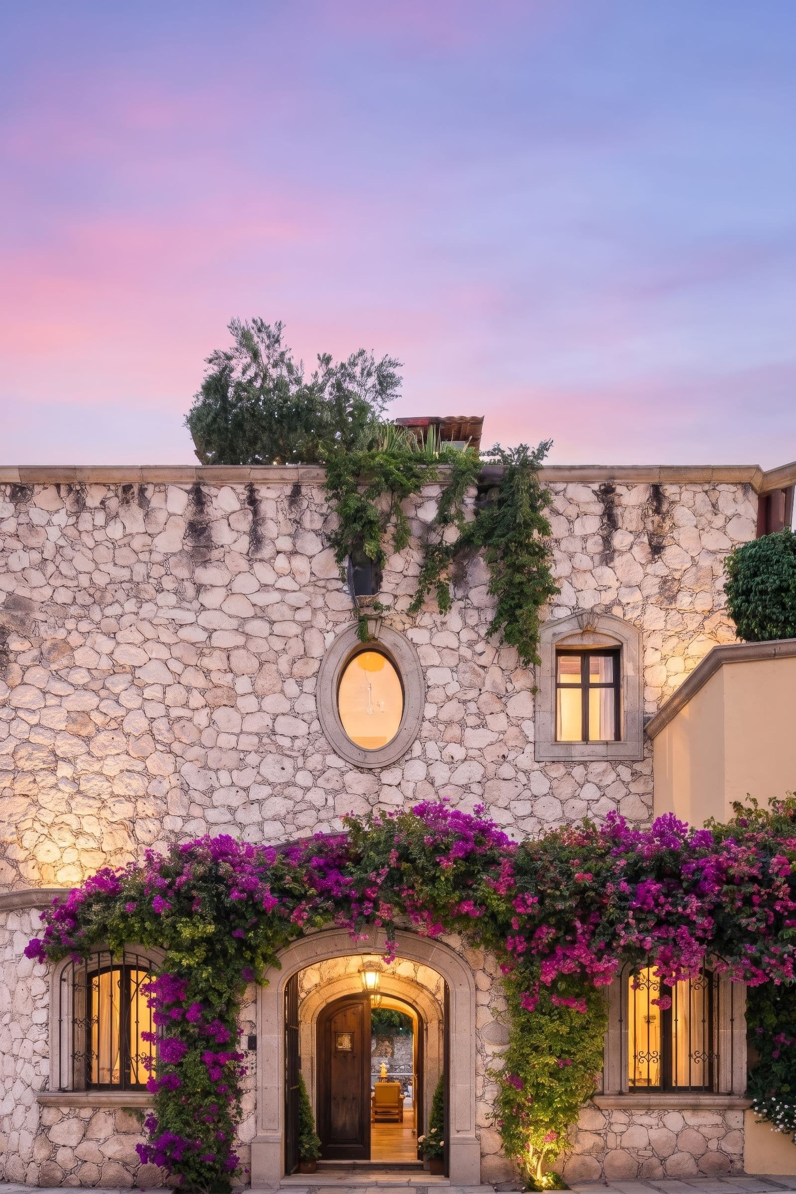 Casa Bella — Guadiana, San Miguel de Allende — photo 2 — enchanting stone villa, twilight elegance
