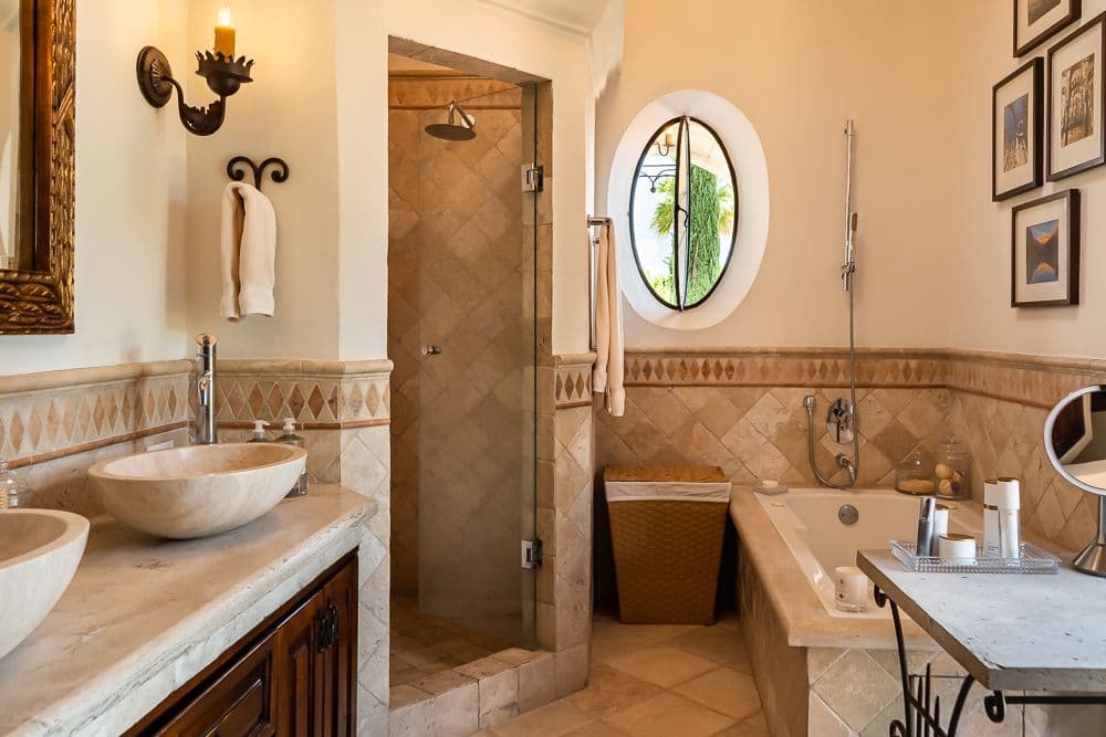 Casa Bella — Guadiana, San Miguel de Allende — photo 11 — elegant spa-inspired master bath sanctuary