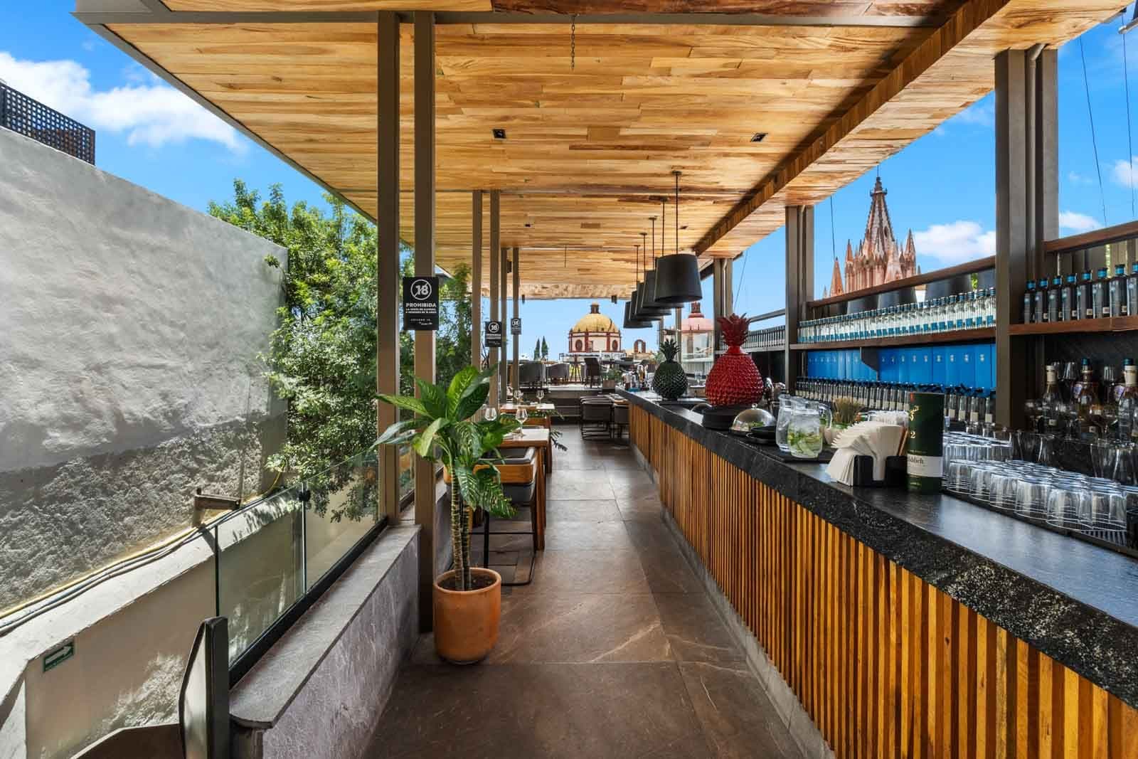 Sollano 18 — Centro, San Miguel de Allende — photo 11 — rooftop bar with iconic colonial views