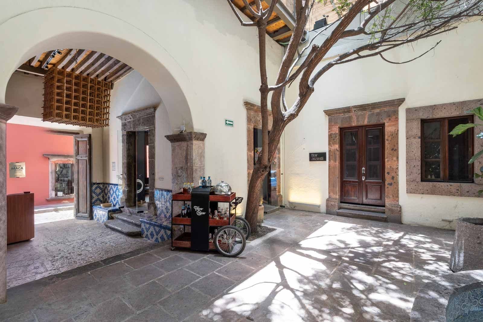 Sollano 18 — Centro, San Miguel de Allende — photo 4 — charming colonial courtyard with dappled shade