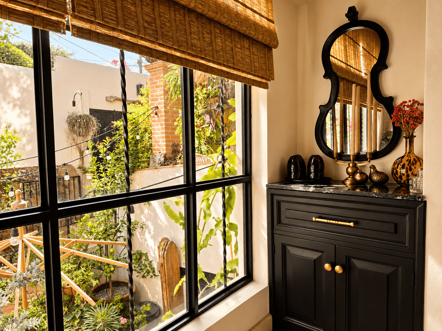 Casa Luna Blanca — San Antonio, San Miguel de Allende — photo 12 — elegant interior with verdant garden views