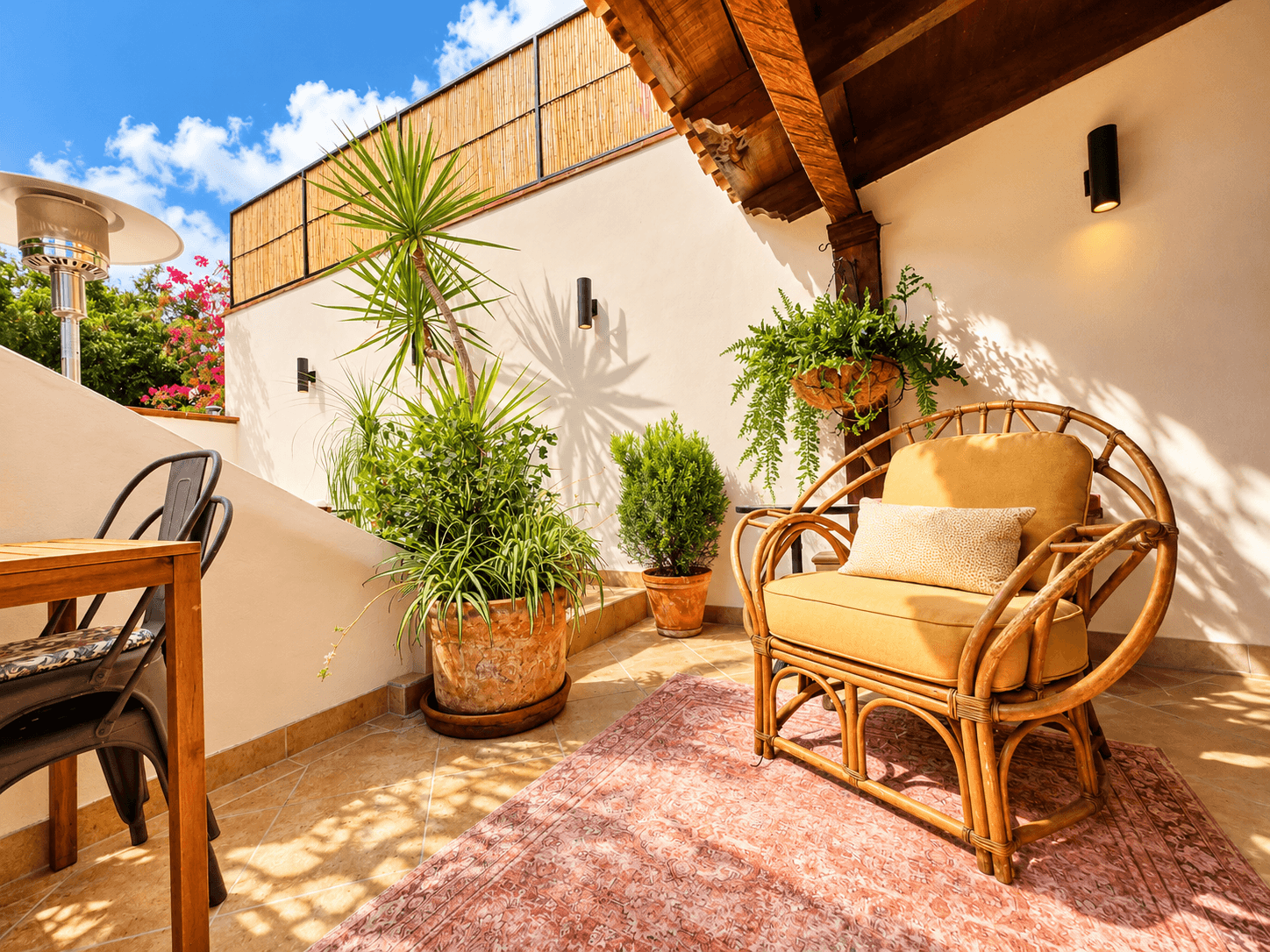 Casa Luna Blanca — San Antonio, San Miguel de Allende — photo 24 — sun-drenched terrace, tropical botanicals, bohemian charm