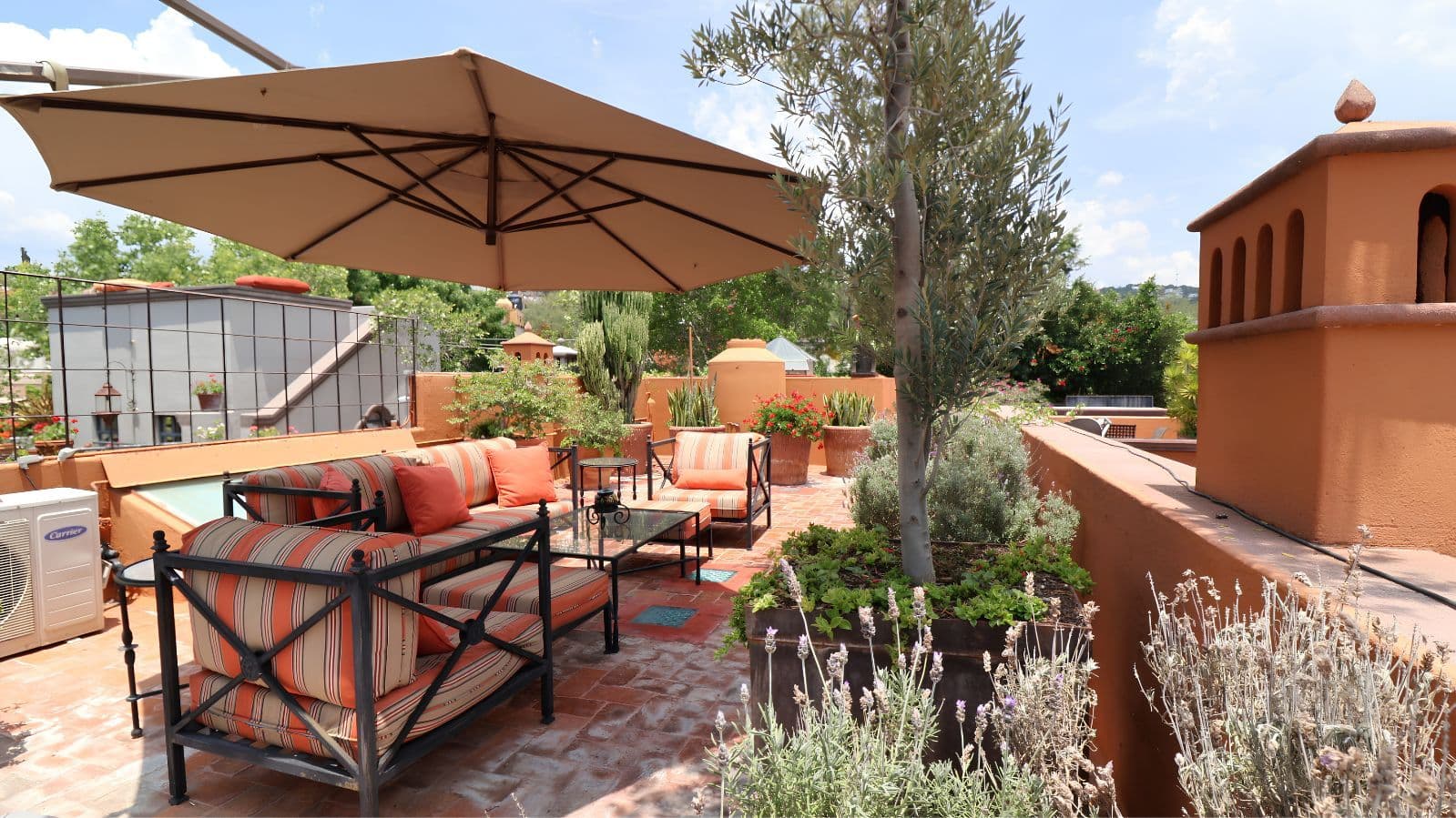 Casa Gibson — Centro, San Miguel de Allende — photo 30 — terracotta terrace, mediterranean garden oasis
