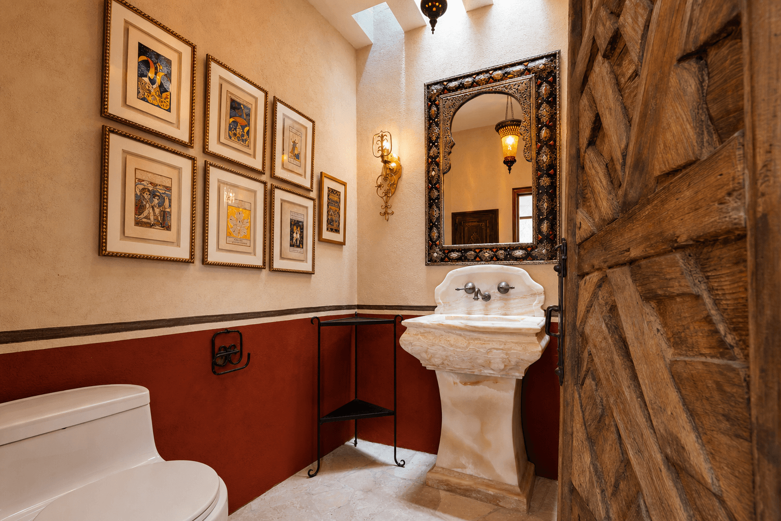 Casa Gibson — Centro, San Miguel de Allende — photo 12 — artfully appointed colonial powder room