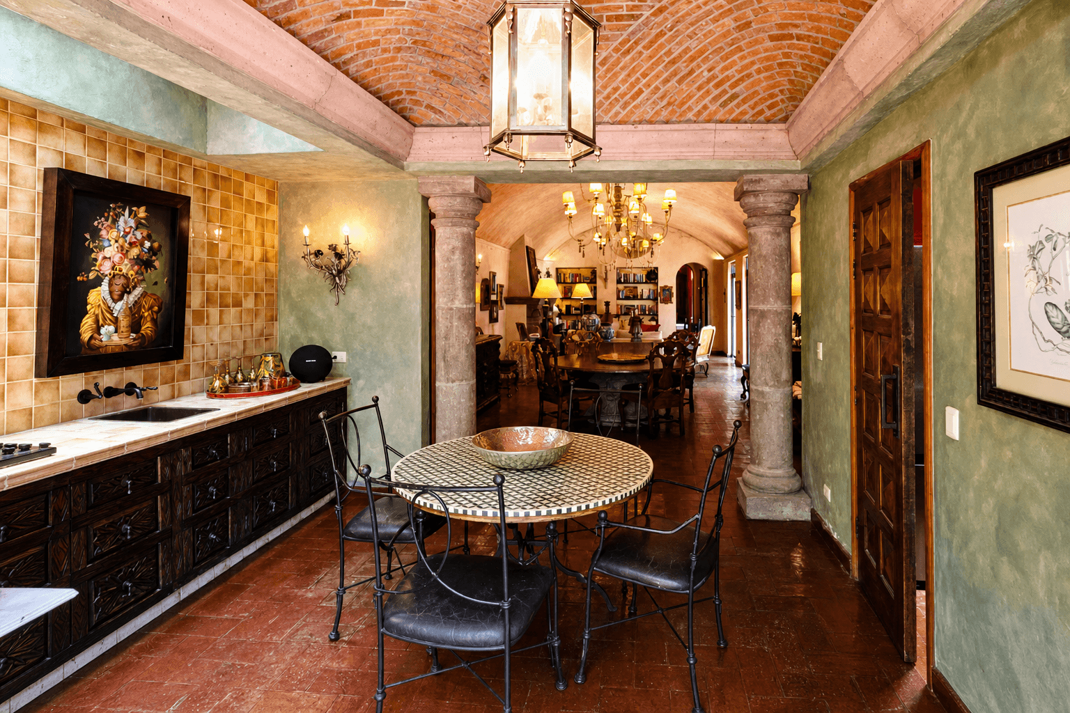Casa Gibson — Centro, San Miguel de Allende — photo 10 — elegant colonial kitchen with soaring arches