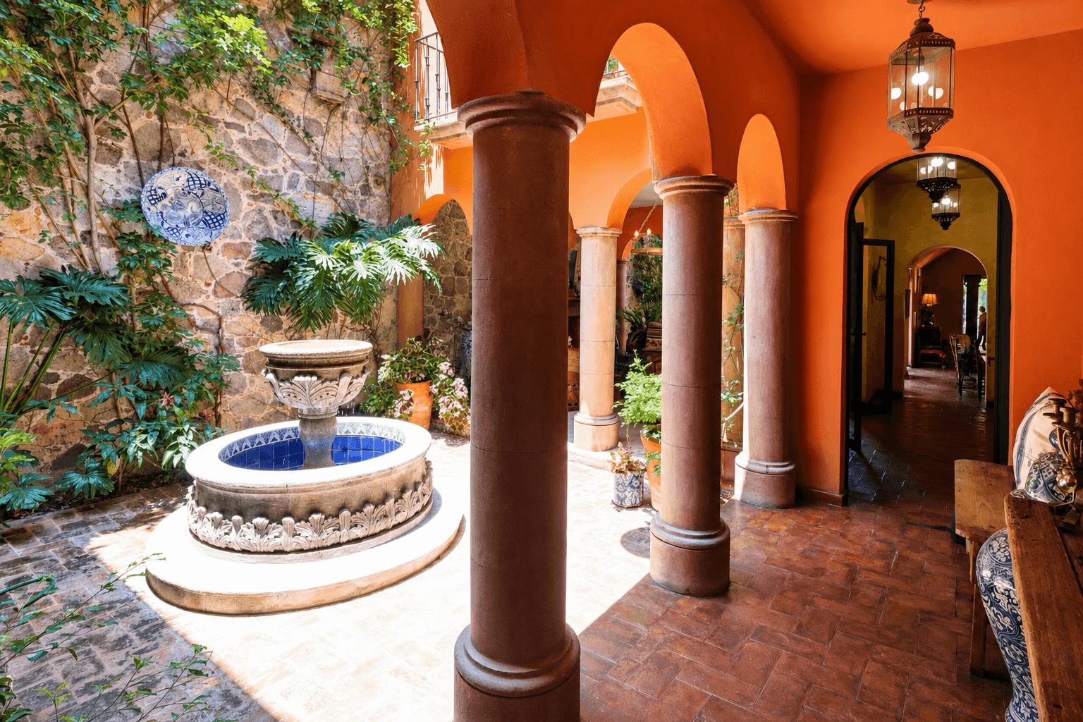 Casa Gibson — Centro, San Miguel de Allende — photo 21 — vibrant colonial courtyard with architectural elegance