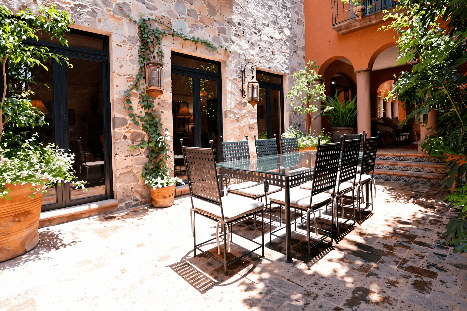 Casa Gibson — Centro, San Miguel de Allende — photo 4 — charming courtyard with authentic colonial elegance