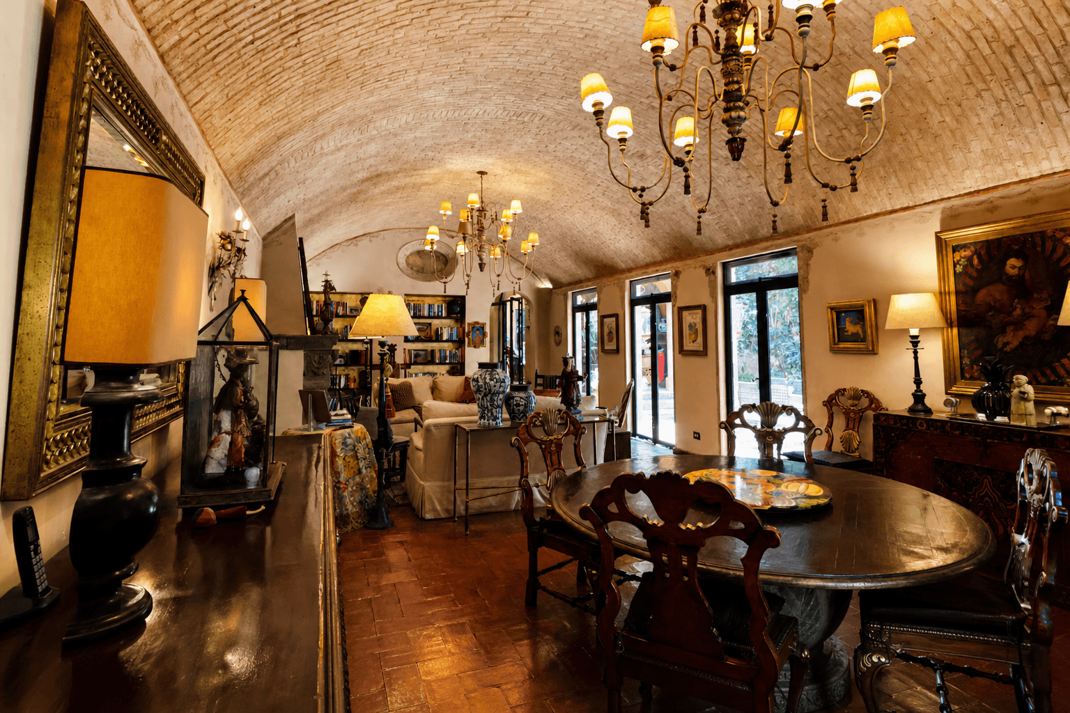 Casa Gibson — Centro, San Miguel de Allende — photo 7 — elegant barrel-vaulted colonial living space