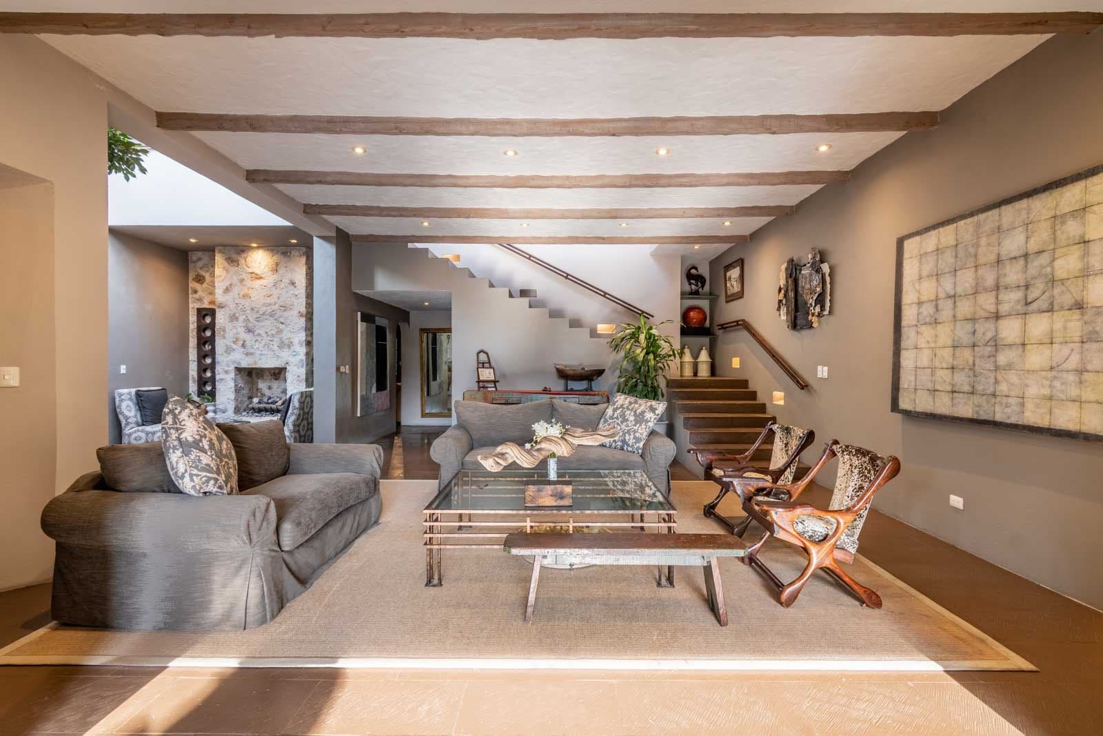Villa Pirúl — Centro, San Miguel de Allende — photo 7 — sophisticated living with soaring beamed ceilings