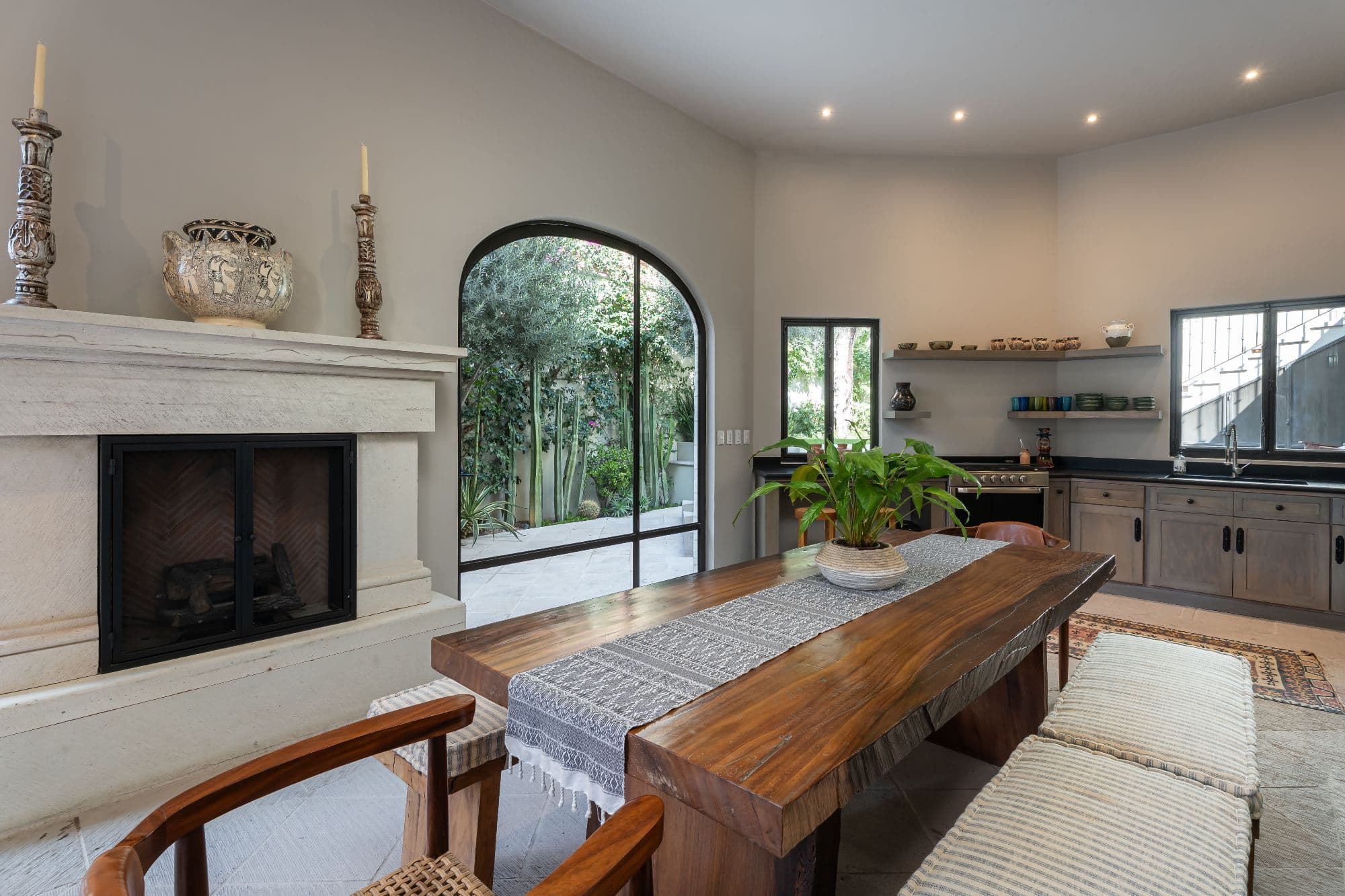 Casa Moderna — Centro, San Miguel de Allende — photo 6 — sophisticated open-concept living with garden views