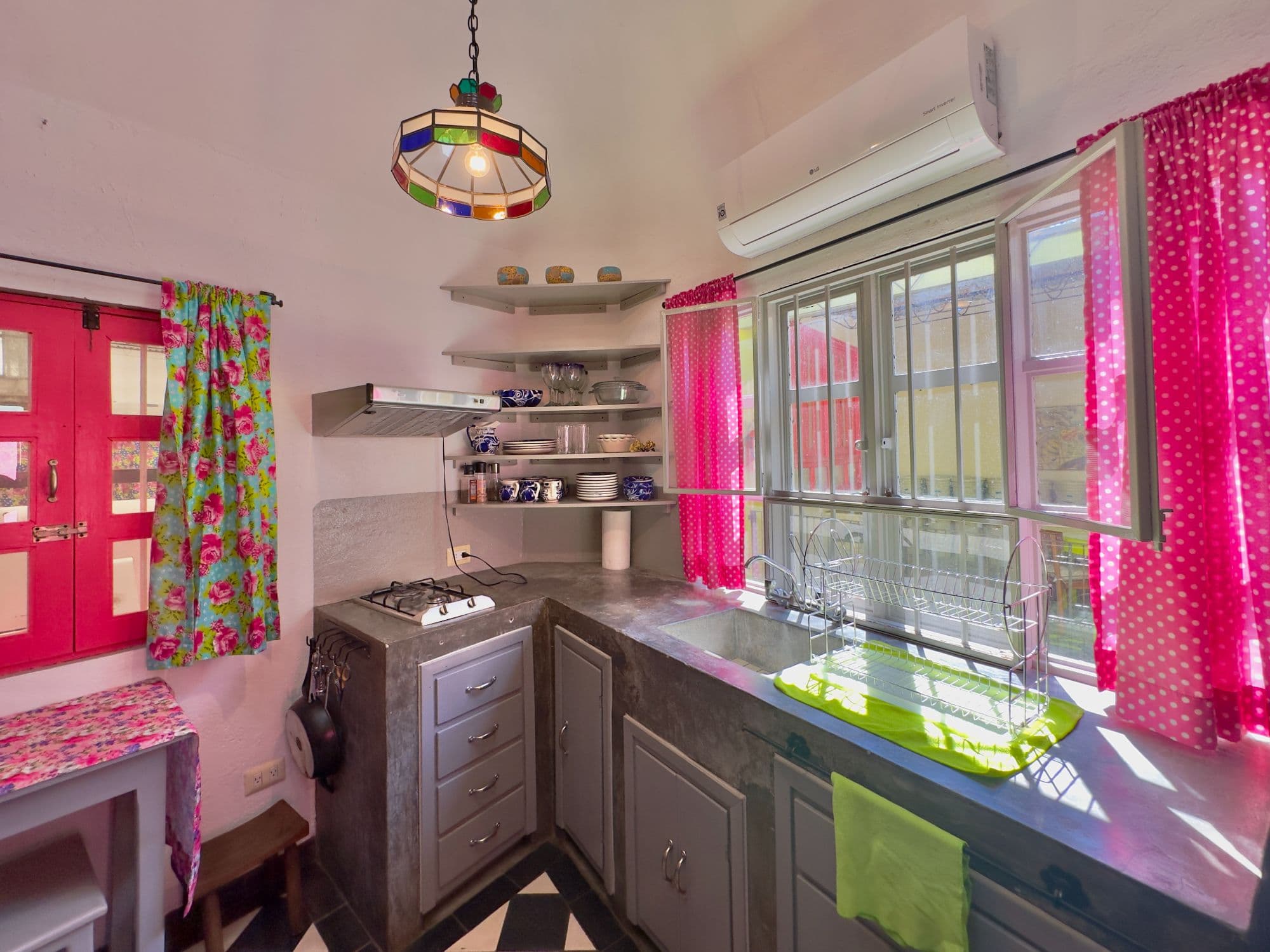 Art Studio in San Antonio — San Antonio, San Miguel de Allende — photo 23 — vibrant chef's kitchen, mountain views