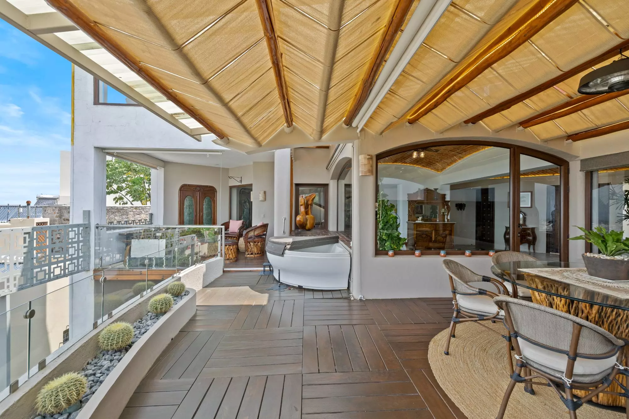 Casa del Foro — Balcones, San Miguel de Allende — photo 14 — sophisticated rooftop terrace, panoramic city views