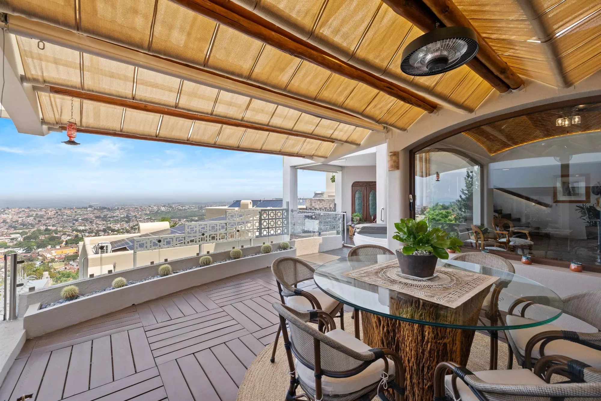 Casa del Foro — Balcones, San Miguel de Allende — photo 18 — panoramic hilltop terrace with architectural elegance