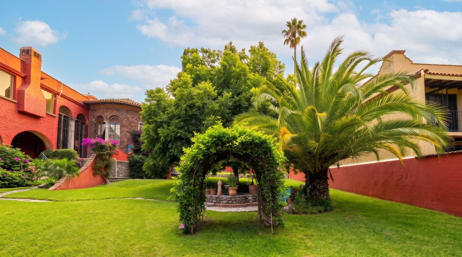 Casa Savia | A Private Garden Sanctuary in Los Frailes — Villa de los Frailes, San Miguel de Allende — photo 20 — lush gardens, stunning colonial architecture
