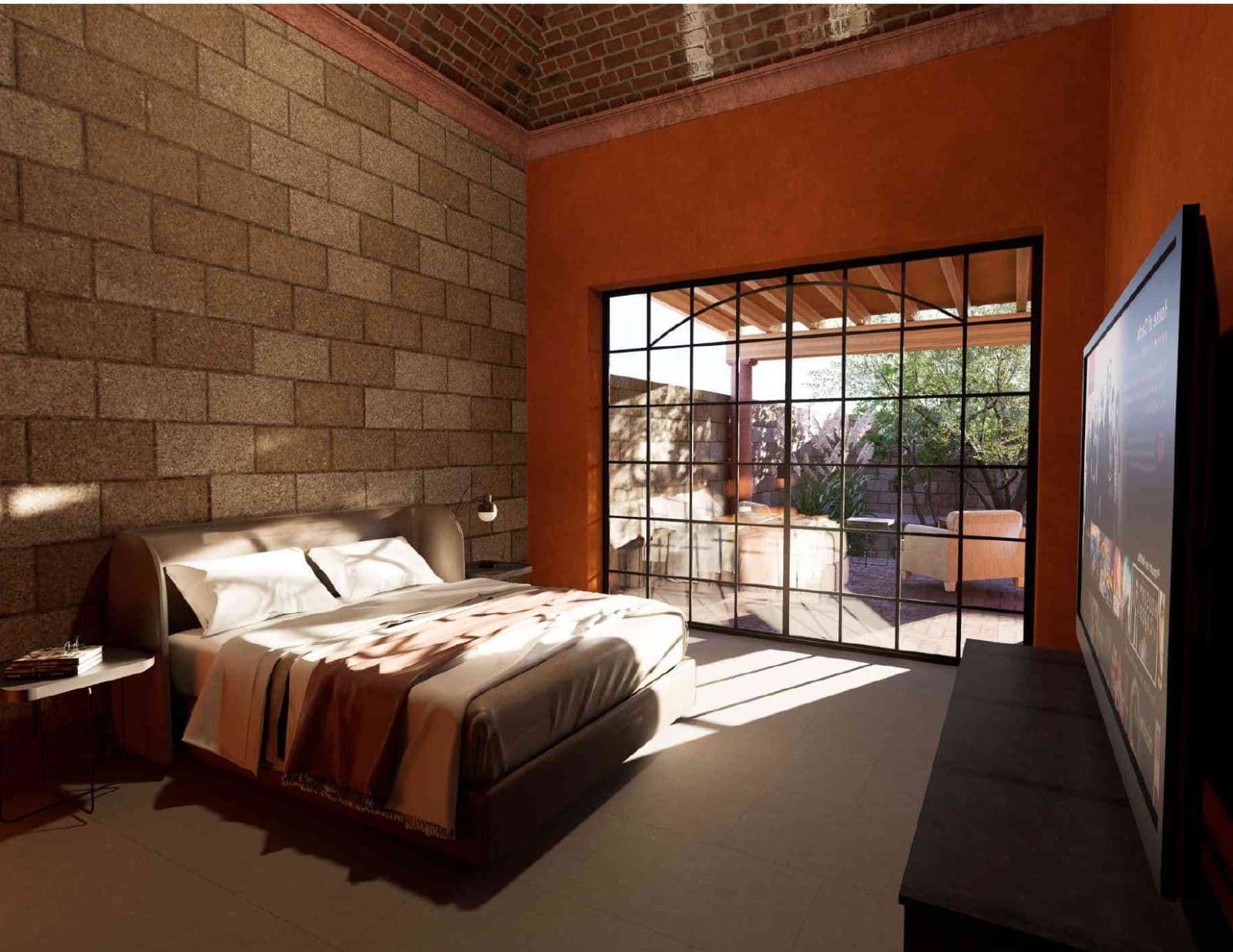 CASA VIDA REAL — Poblado de Don Diego, San Miguel de Allende — photo 5 — sun-drenched bedroom, rustic elegance