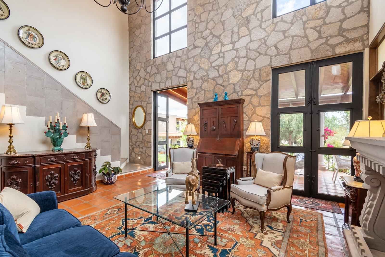 Casa Caterina — Las Campanas, San Miguel de Allende — photo 13 — soaring stone walls, timeless elegance
