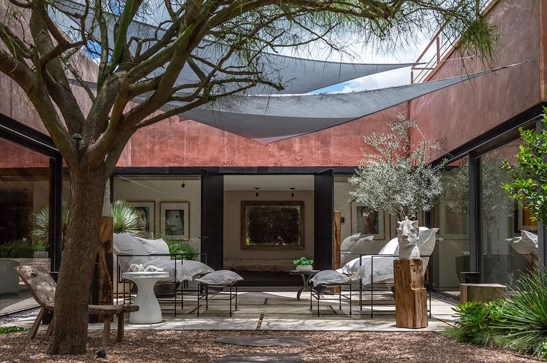 CASA SANCHEZ RENERO — Balcones, San Miguel de Allende — photo 18 — serene courtyard with mature shade tree