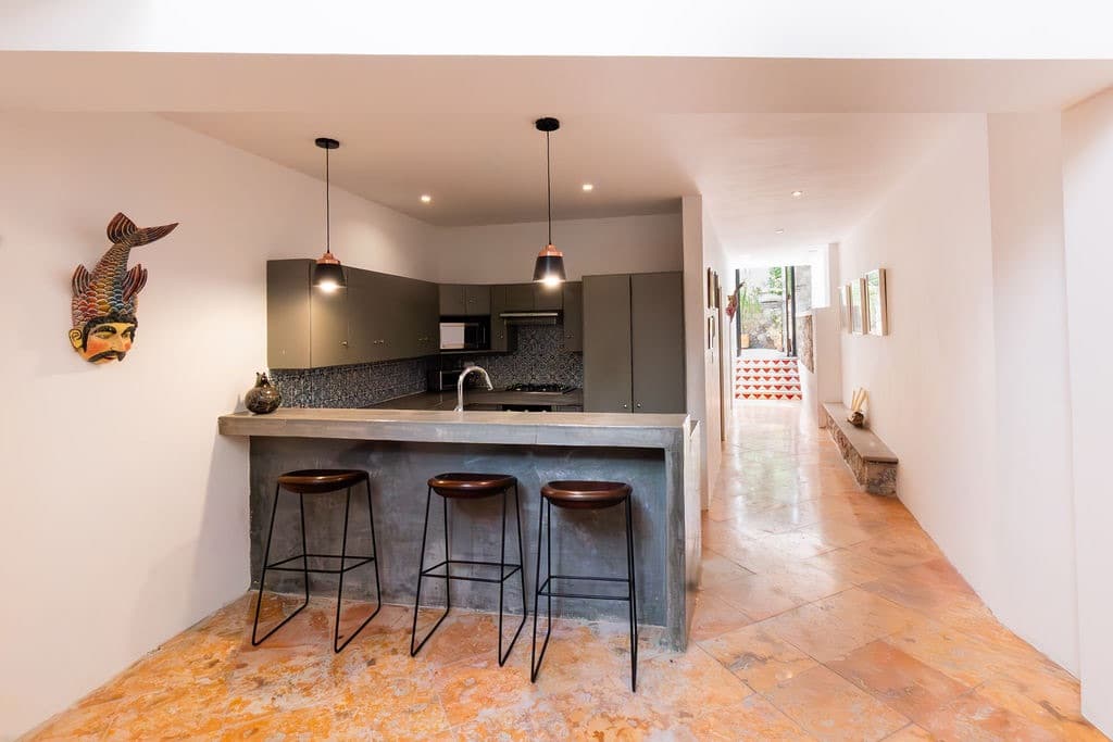 CASA TENERIAS — Centro, San Miguel de Allende — photo 13 — contemporary kitchen with artisan finishes