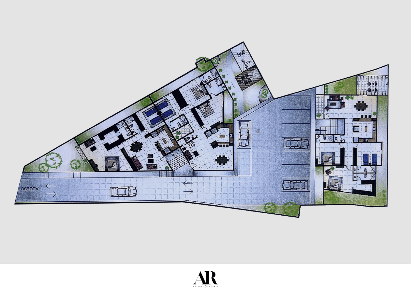 Terreno Dentro de Capilla de Piedra — Centro, San Miguel de Allende — photo 2 — sophisticated floor plan, verdant courtyards