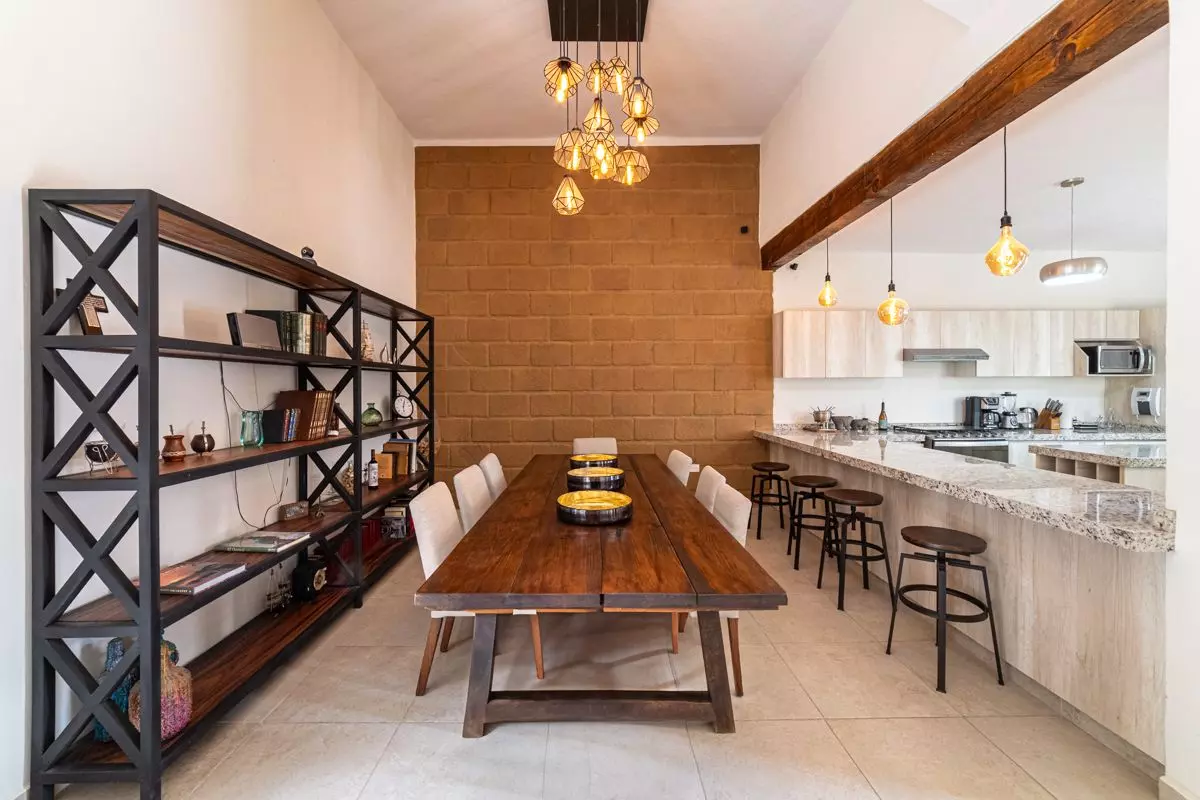 Casa Atardecer — Antigua Residencial, San Miguel de Allende — photo 3 — contemporary dining with rustic charm elegance