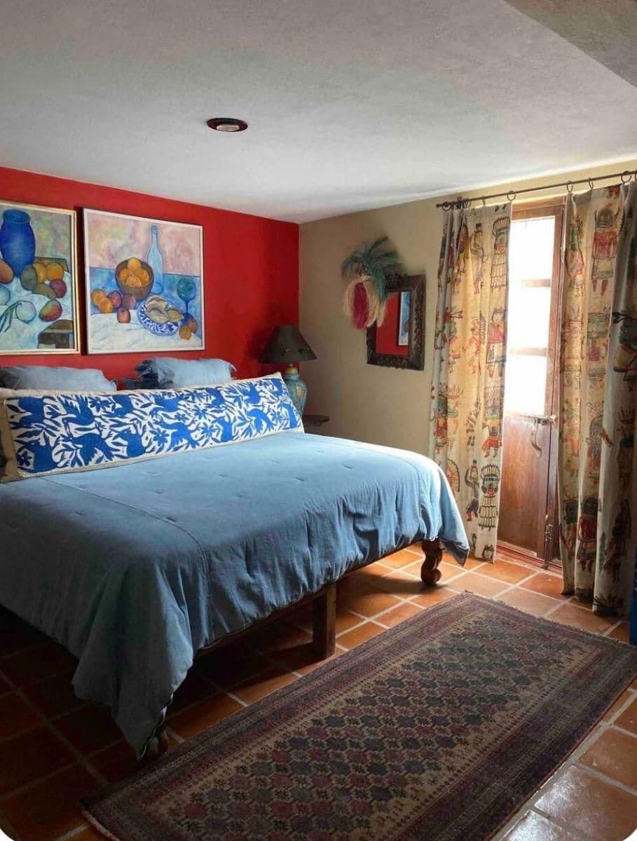 Casa Bebe — San Antonio, San Miguel de Allende — photo 11 — vibrant bedroom with artisanal charm