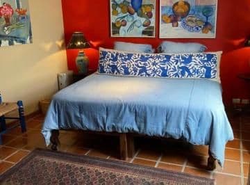 Casa Bebe — San Antonio, San Miguel de Allende — photo 12 — vibrant bedroom with authentic colonial charm