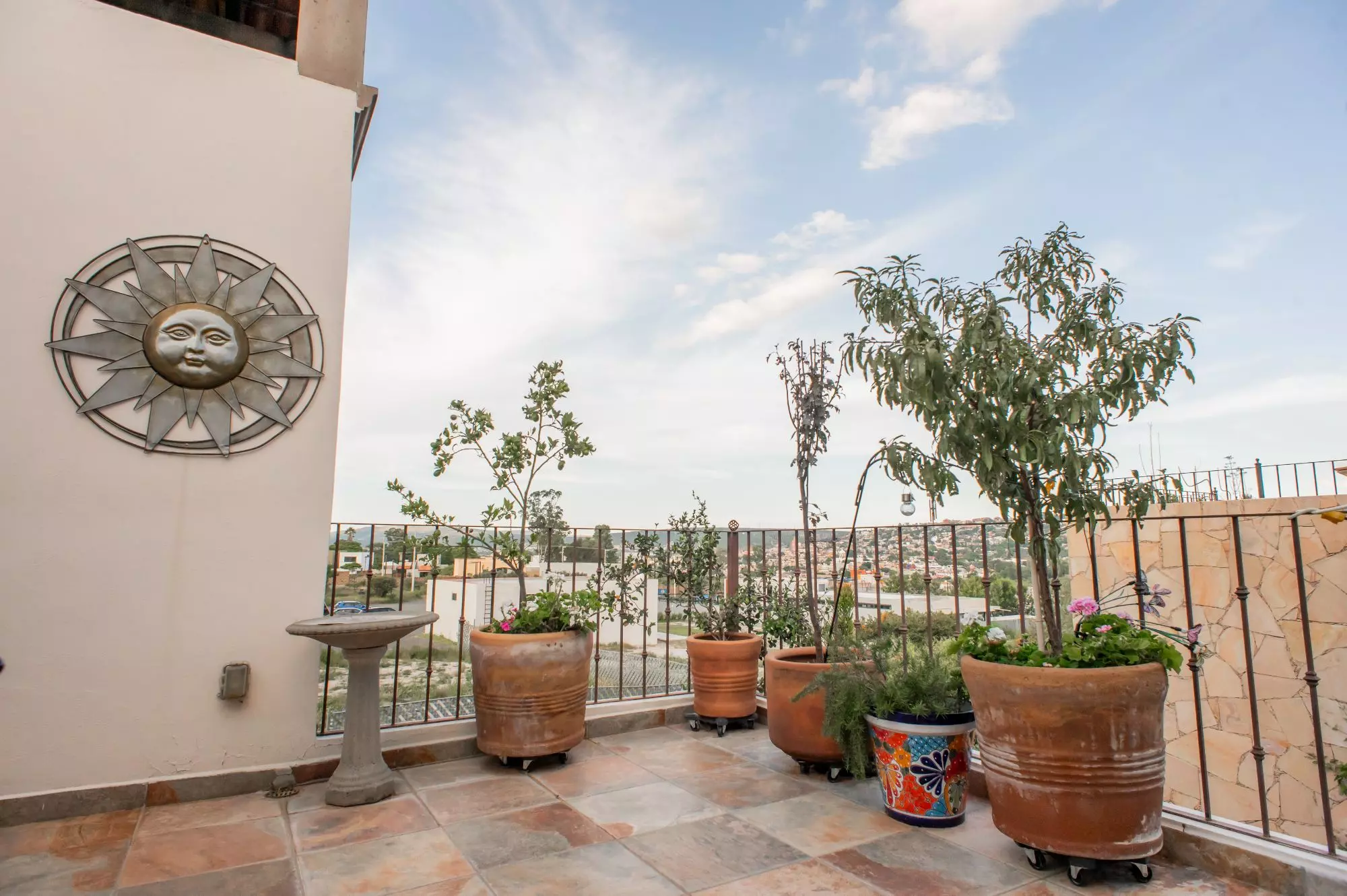 Casa Capricho Azul — El Capricho, San Miguel de Allende — photo 27 — serene rooftop terrace with panoramic views