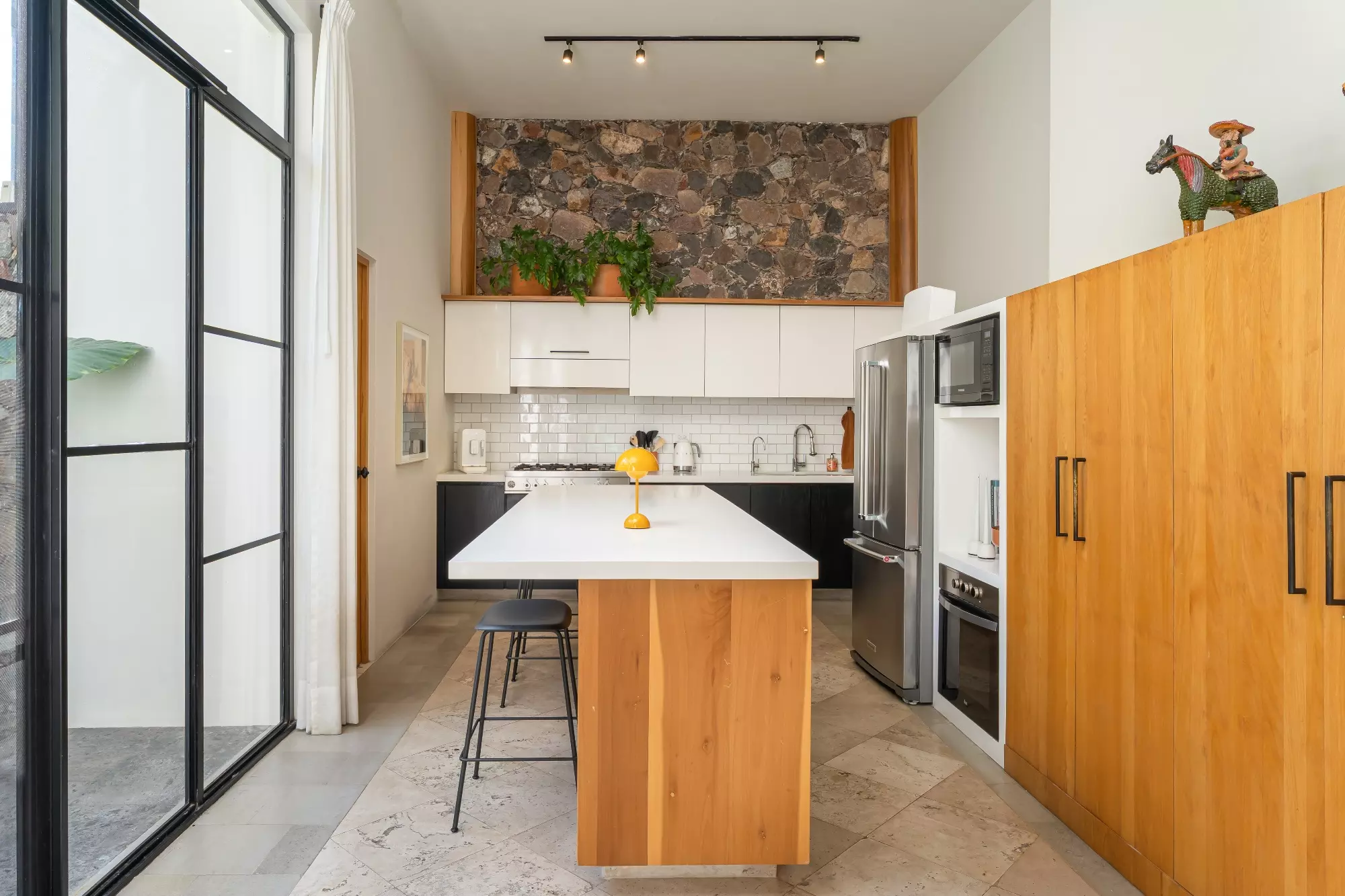 Casa Nómada — San Antonio, San Miguel de Allende — photo 4 — contemporary kitchen with warm wood elegance