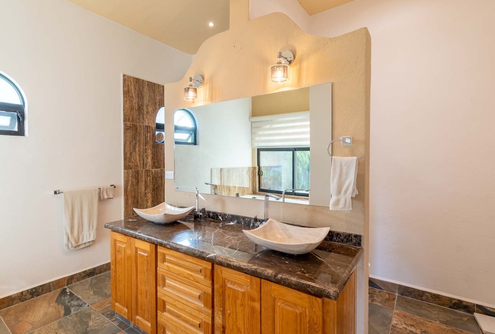 Casa Hacienda del Lago — Los Labradores, San Miguel de Allende — photo 22 — spa-inspired master bath with timeless elegance