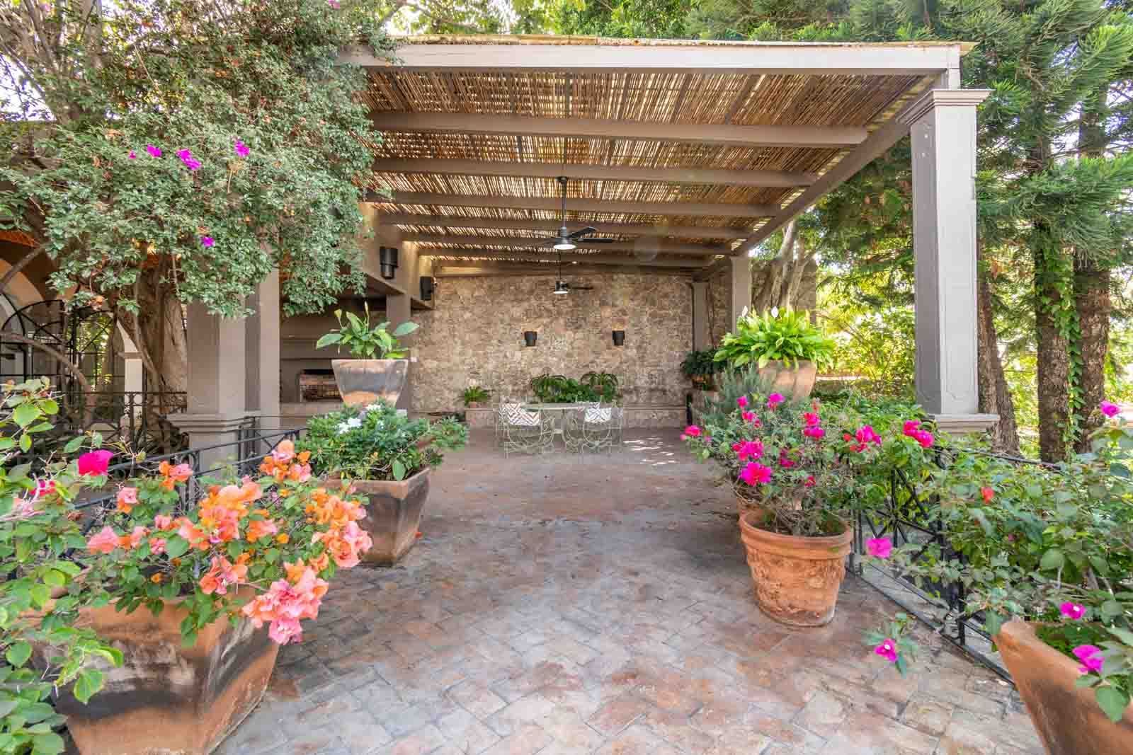 Casa Luz del Sol — Balcones, San Miguel de Allende — photo 6 — enchanting courtyard with vibrant blooms
