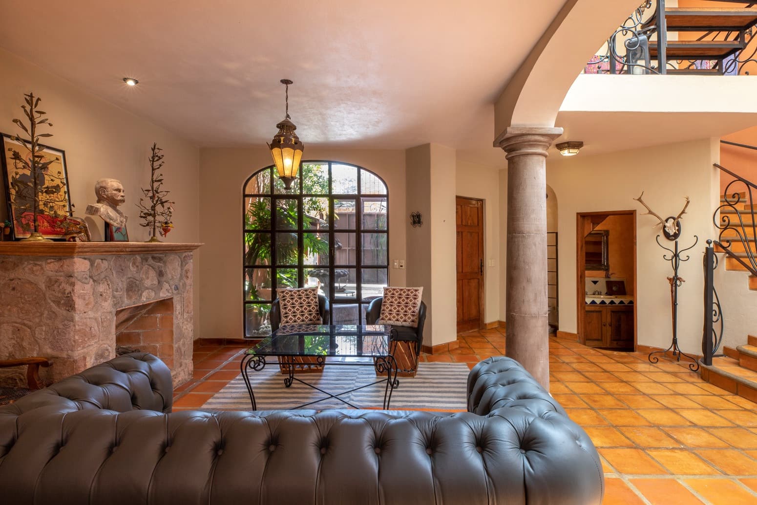 Casa Brillante — San Antonio, San Miguel de Allende — photo 3 — elegant colonial living with courtyard views