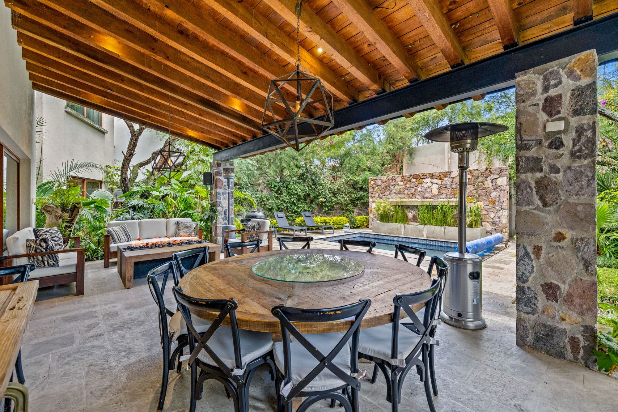 Huizaches Garden — Villa de los Frailes, San Miguel de Allende — photo 10 — sophisticated outdoor entertaining oasis